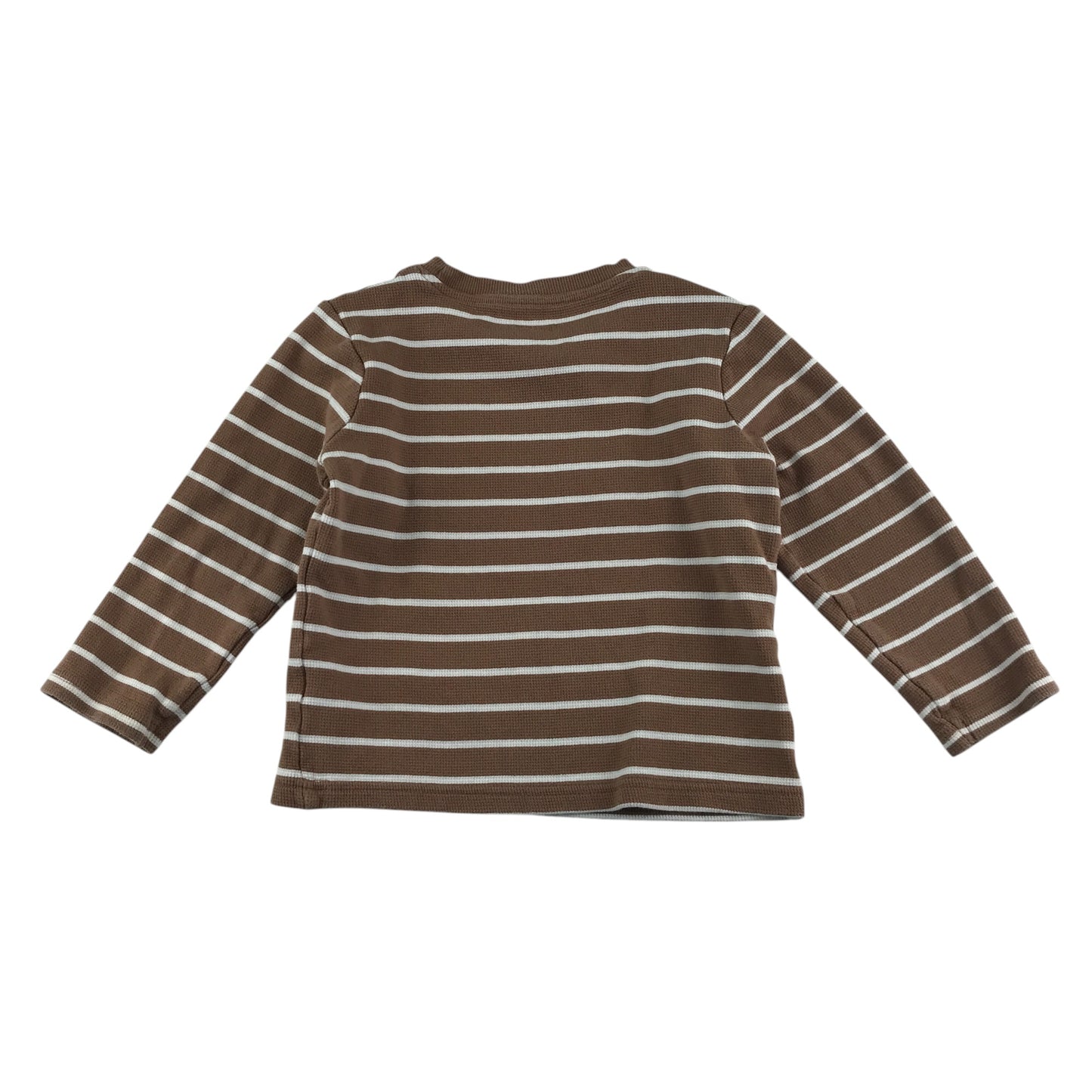 Tu long sleeve t-shirt 4-5 years years brown and white stripes cotton