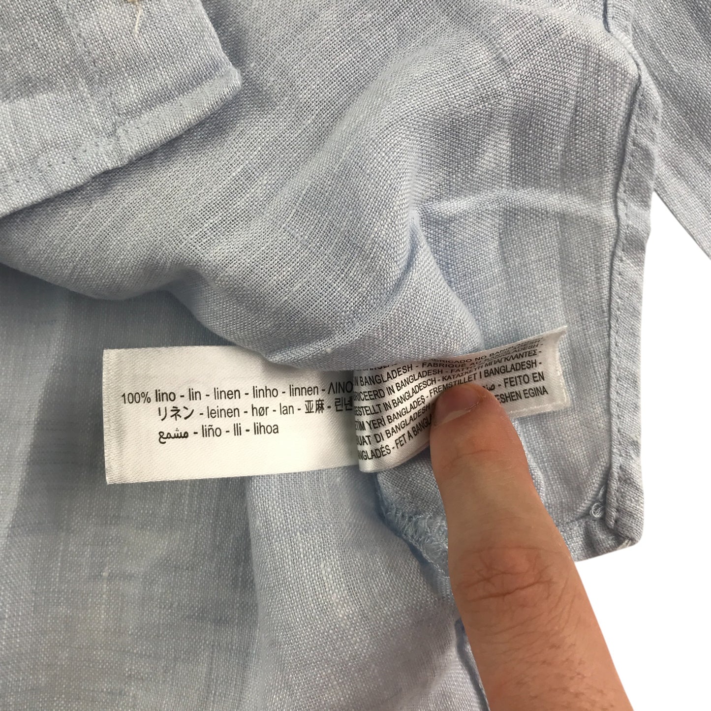 Zara shirt 5-6 years light blue long sleeve granddad collar linen