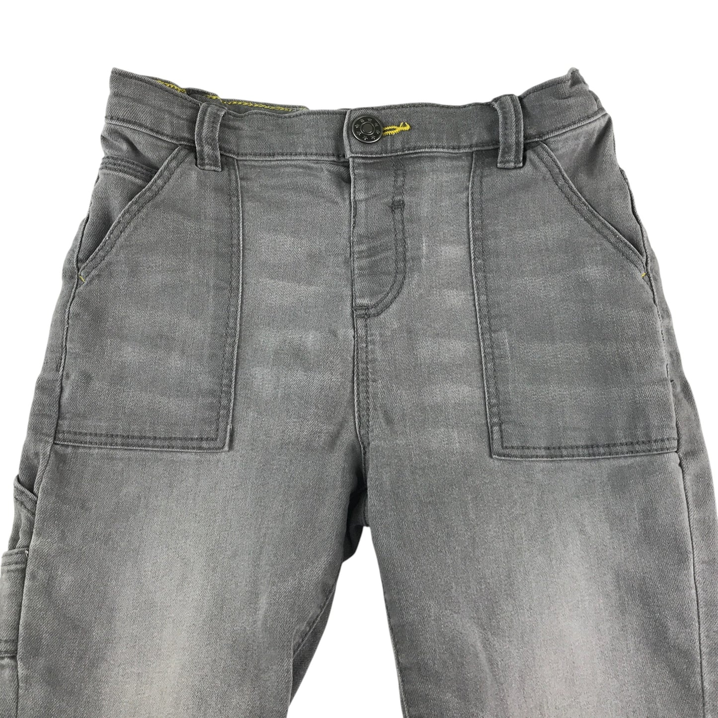 Tu jeans 4-5 years grey denim carpenter style with button up elasticated waist