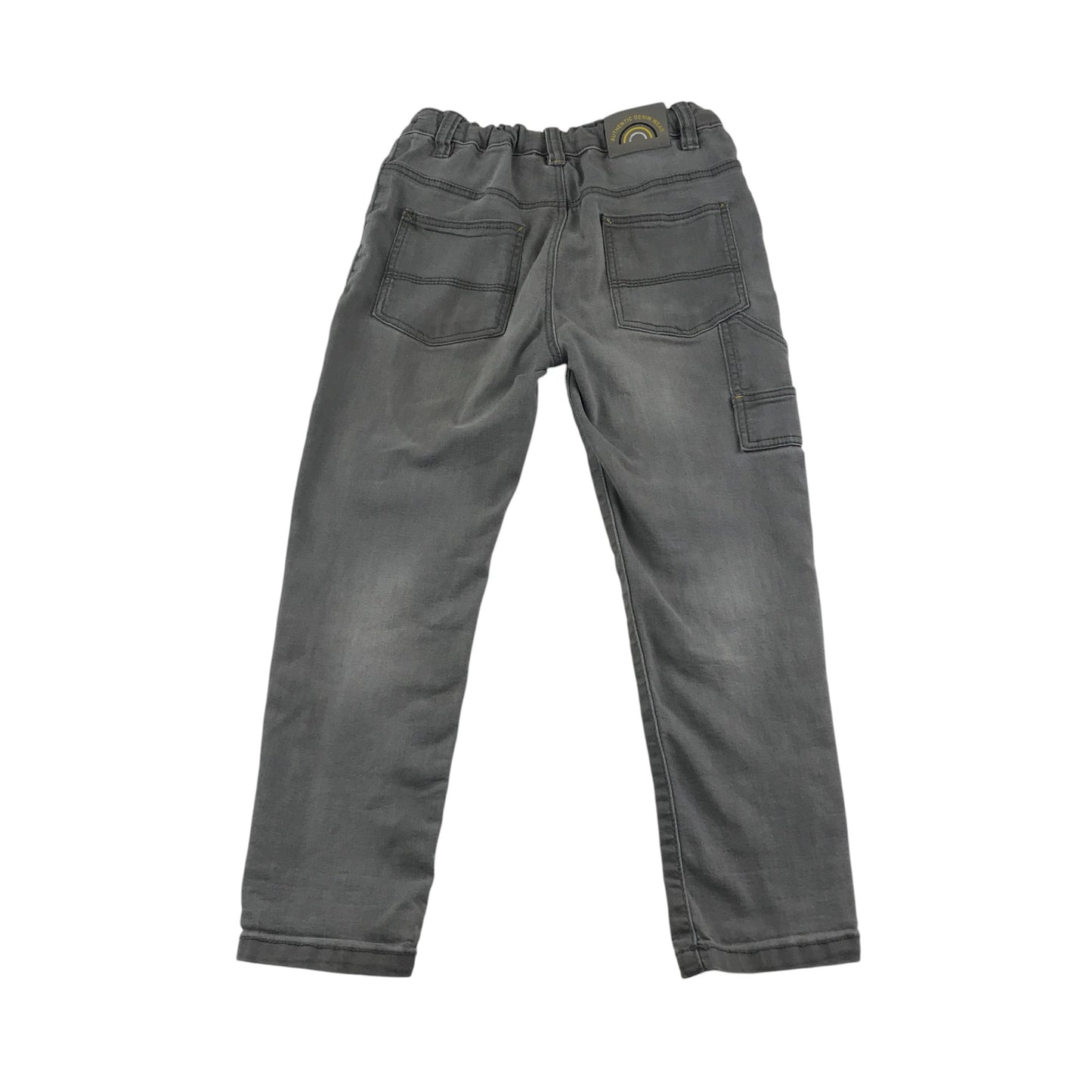 Tu jeans 4-5 years grey denim carpenter style with button up elasticated waist