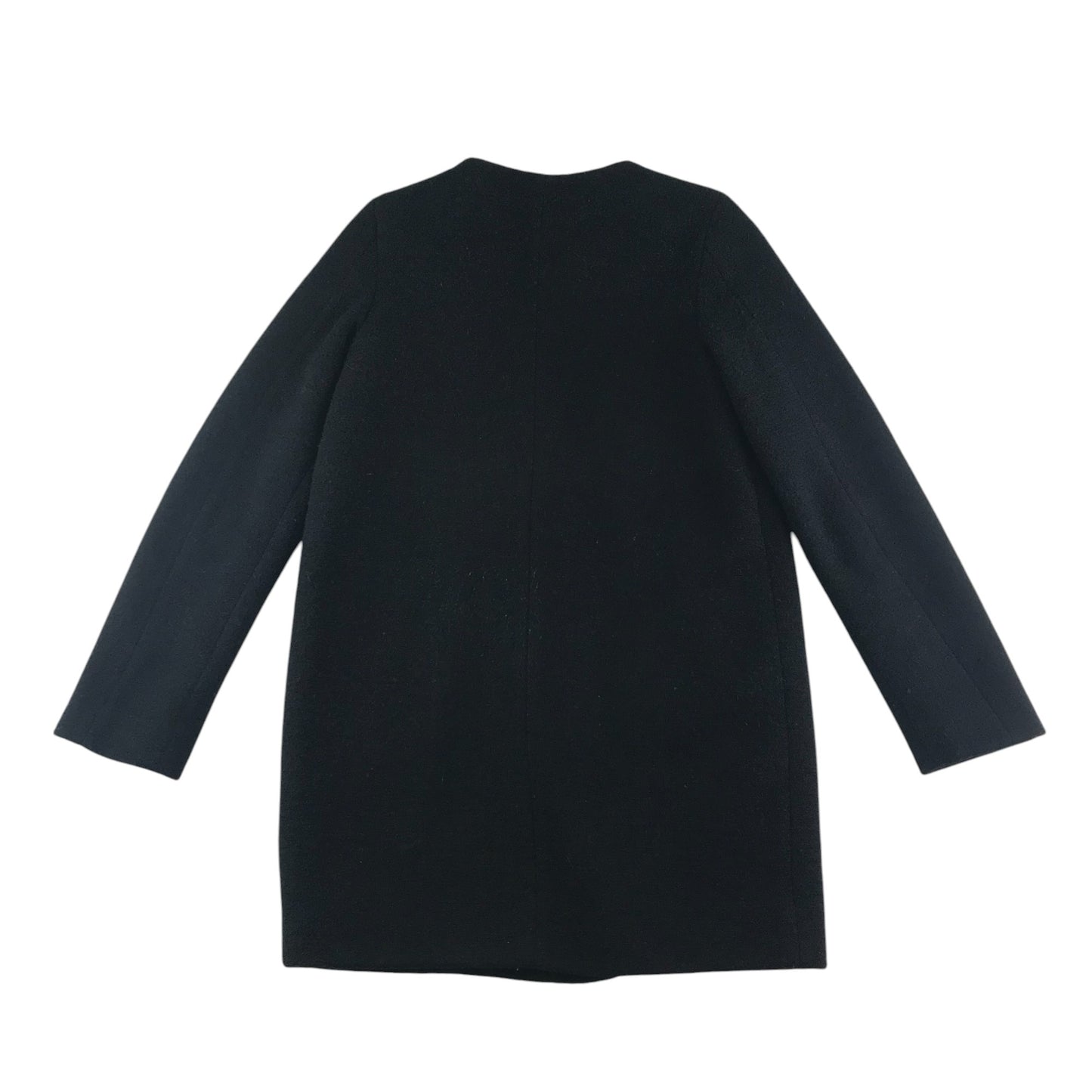 Monki coat adult size XXS black light long over coat wool mix