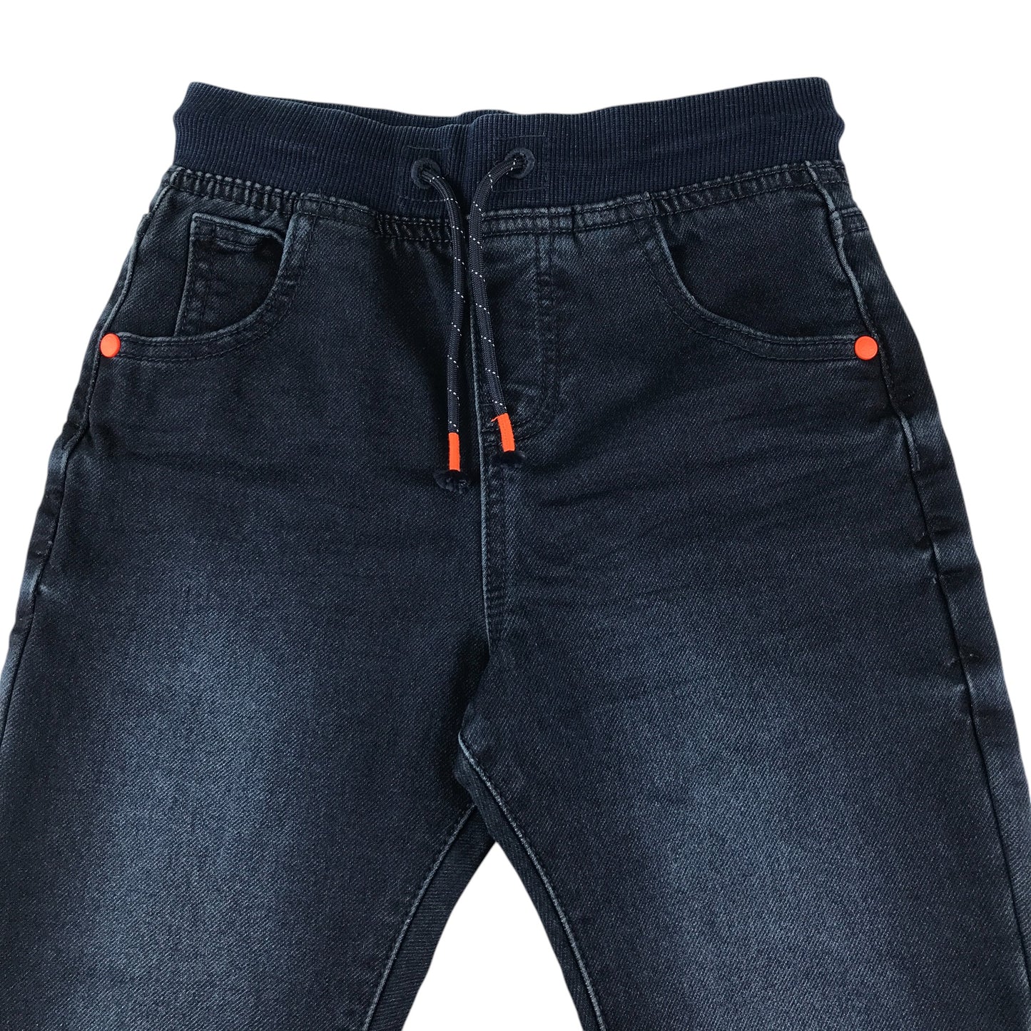 F&F jogger jeans 6-7 years dark blue elasticated waist