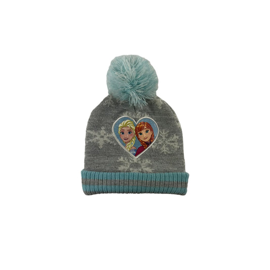 Primark Bobble Hat Kids Size S/M Grey Disney Frozen Anna and Elsa