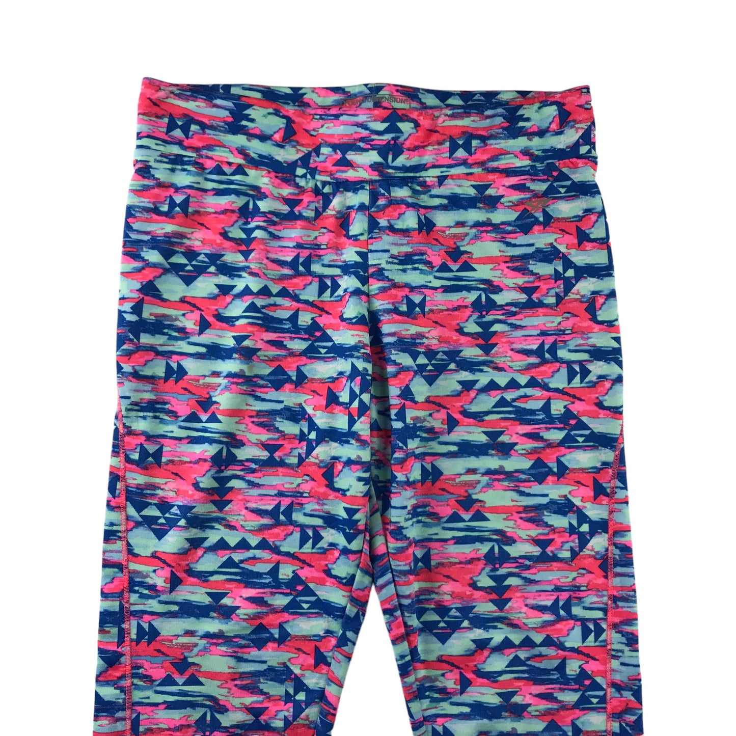 Primark Sport Leggings Age 12 Blue and Pink Graphic Print