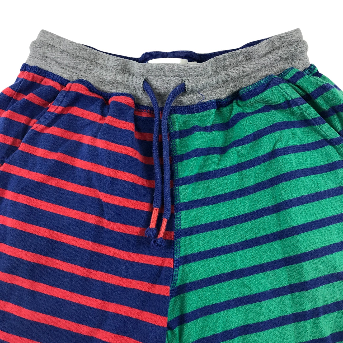 Mini Boden jogger short 9-10 years blue green red striped cotton