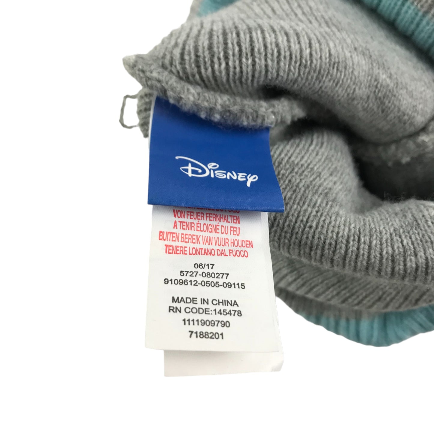 Primark Bobble Hat Kids Size S/M Grey Disney Frozen Anna and Elsa