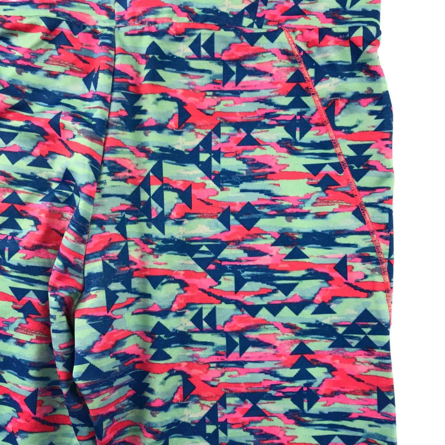 Primark Sport Leggings Age 12 Blue and Pink Graphic Print