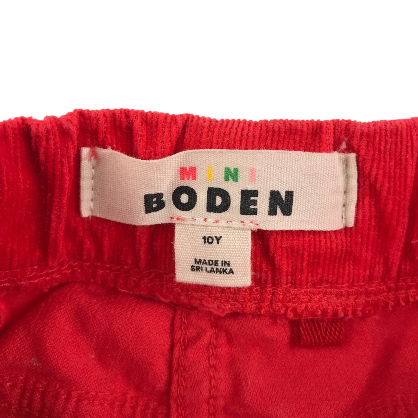 Mini Boden Trousers 10-11 years red jean style corduroy