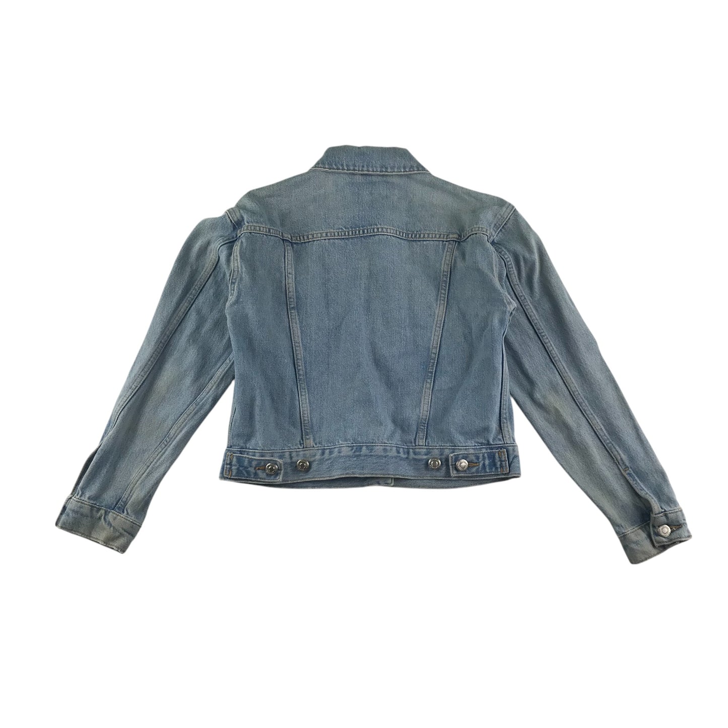 Top Shop denim jacket women size UK 6 light blue denim cotton