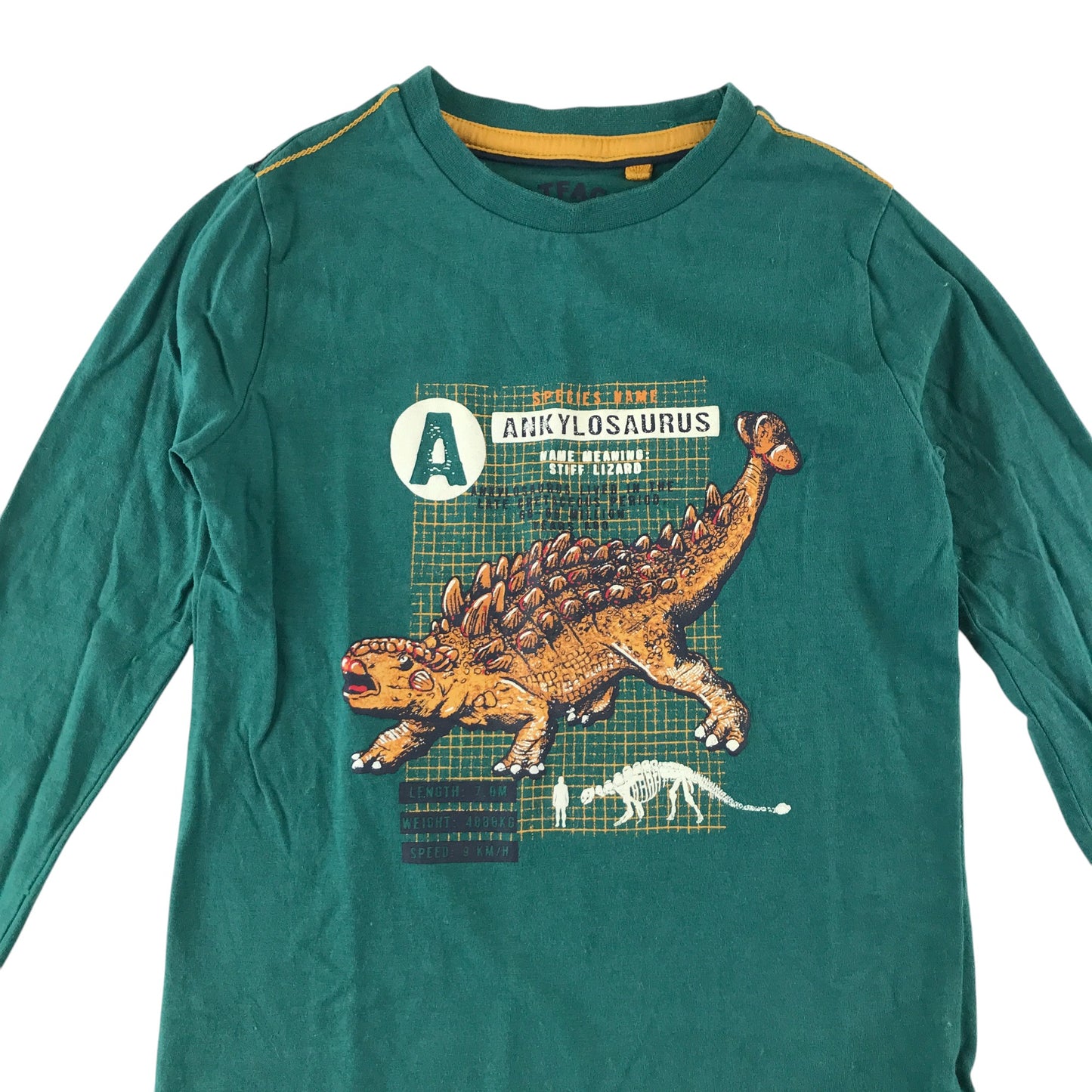 Fatface t-shirt 7-8 years green dinosaur graphic design print cotton