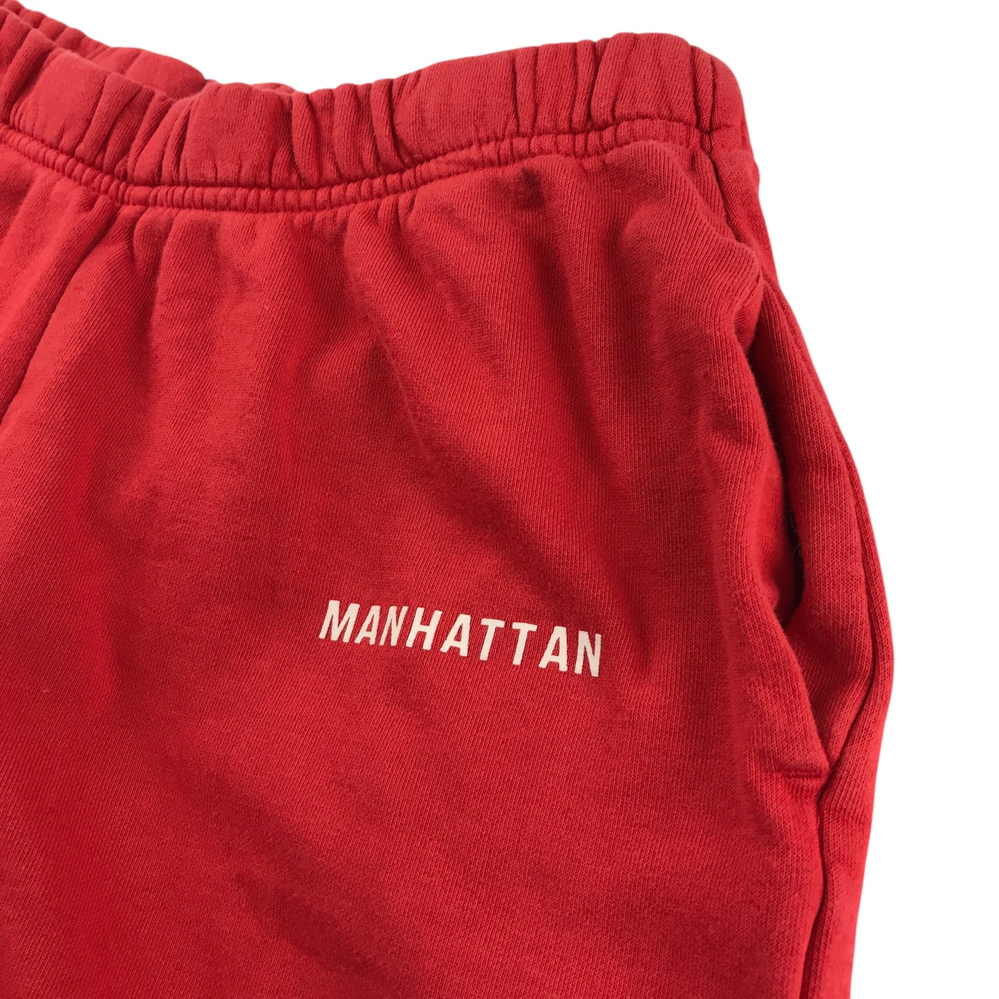 H&M jogger 13-14 years red elasticated waist with Manhattan text