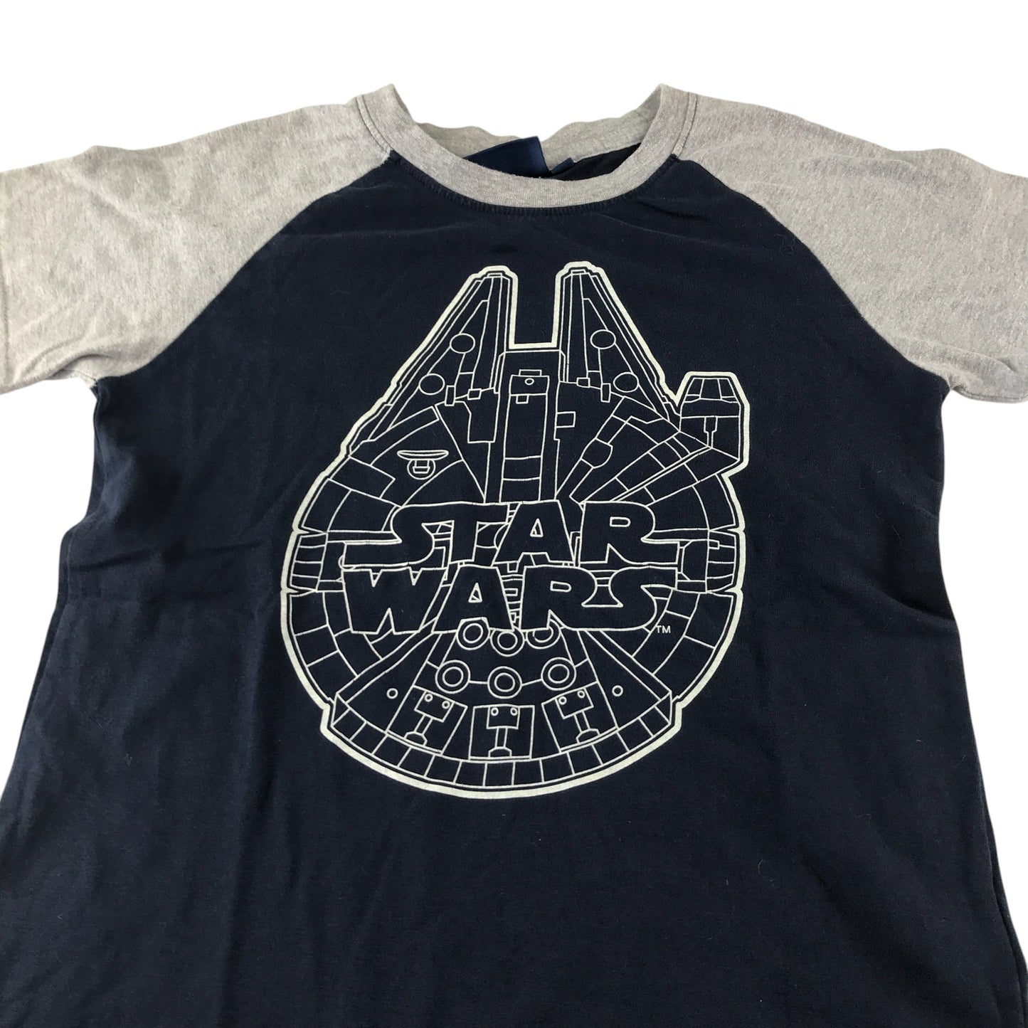 Rock 'N' Roll Pirates t-shirt 7-8 years navy Star Wars Millennium Falcon graphic design cotton