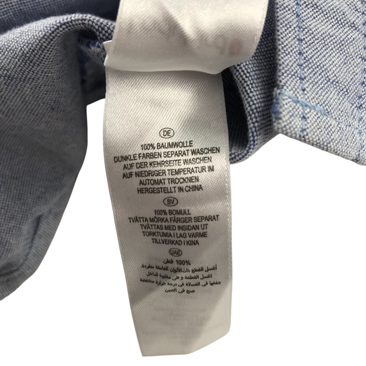 Ladybird Shirt 5-6 Years blue Plain Cotton