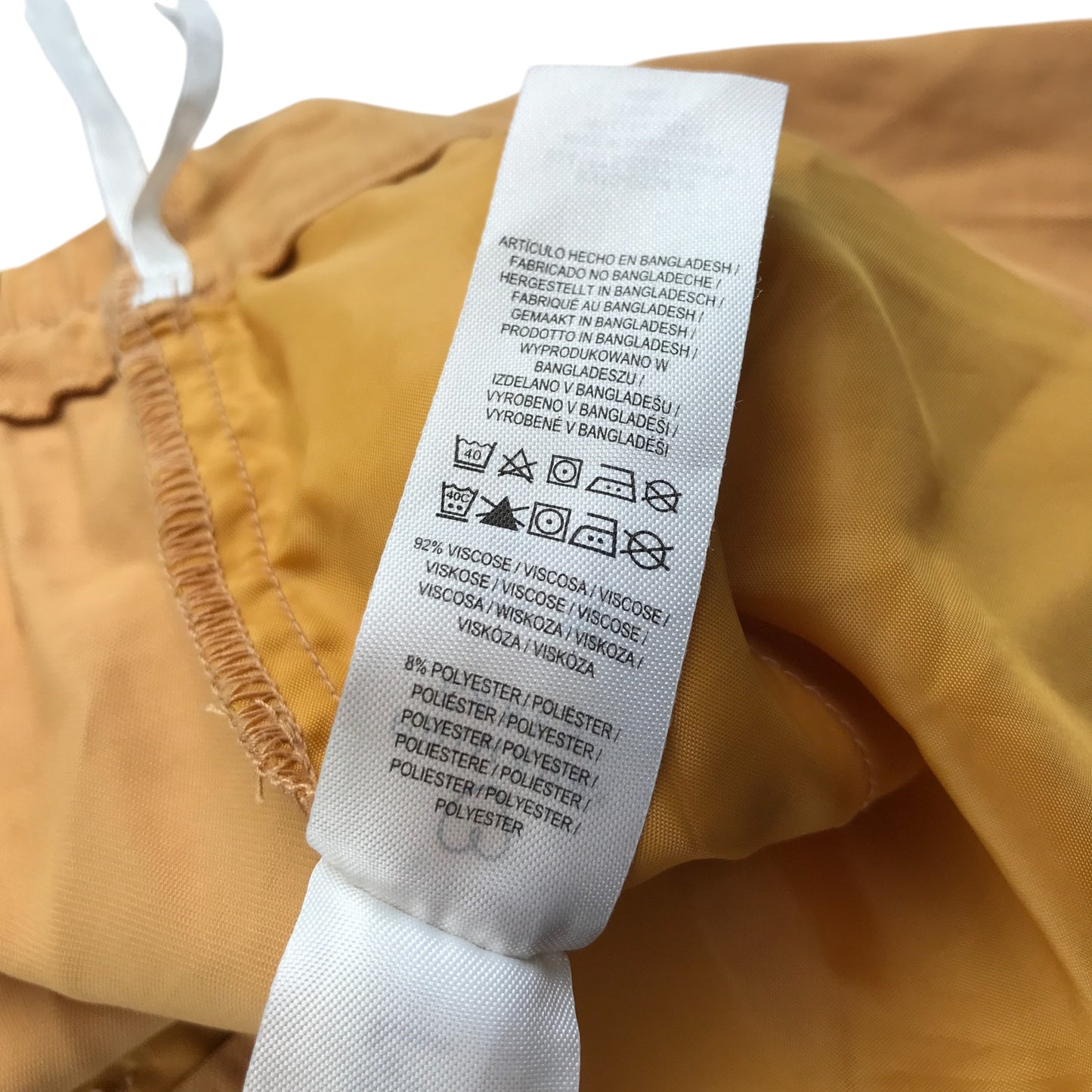 Primark trouser UK 6 womens tan pleated elasticated waist