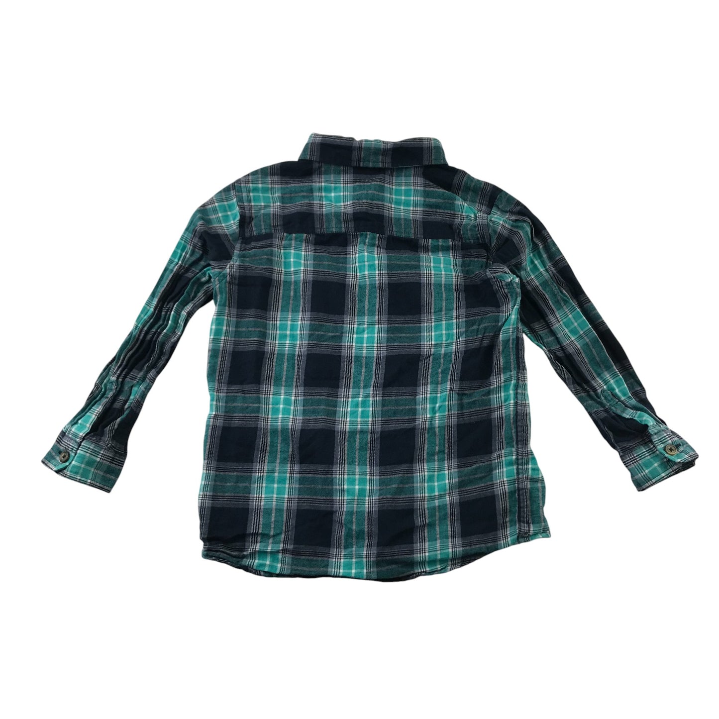 Matalan Shirt 5-6 Years Green Checked Cotton