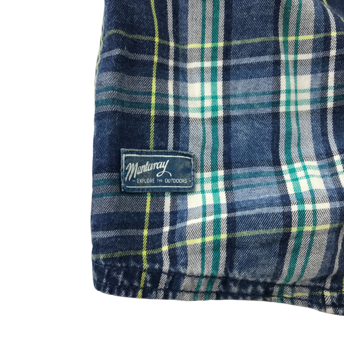 Mantaray Shirt 5-6 Years Green and Navy Checked Button Up