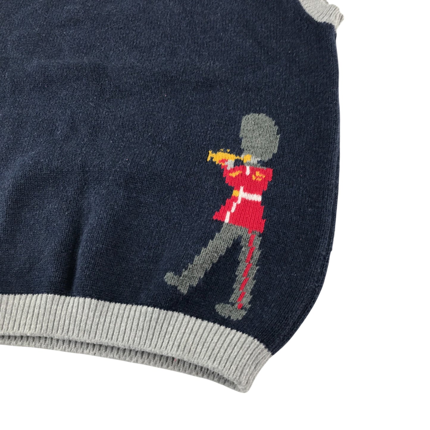 The Little White Company vest 5-6 years navy blue king's guard