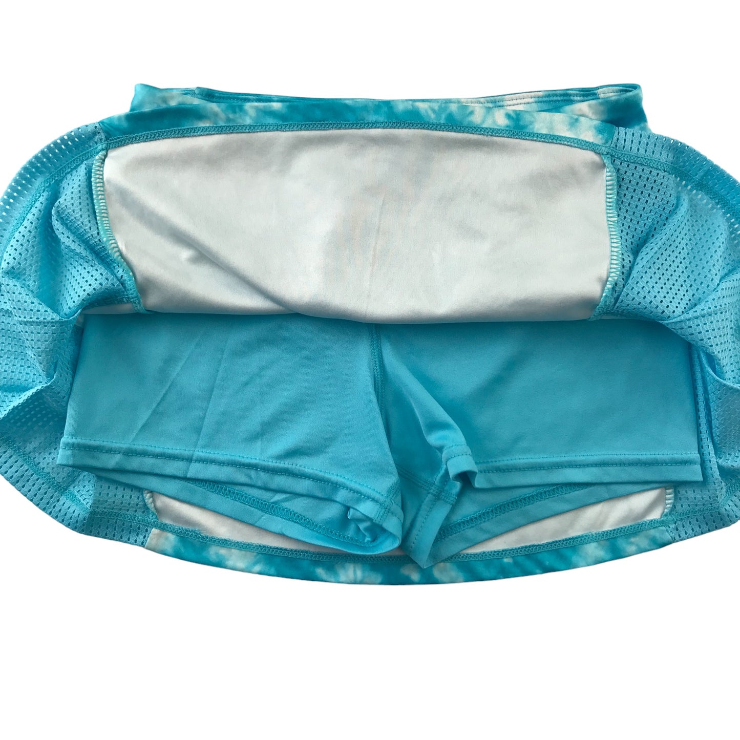 Champion Tennis Skirt Age 7 Blue Graphic Skirt with Under Shorts