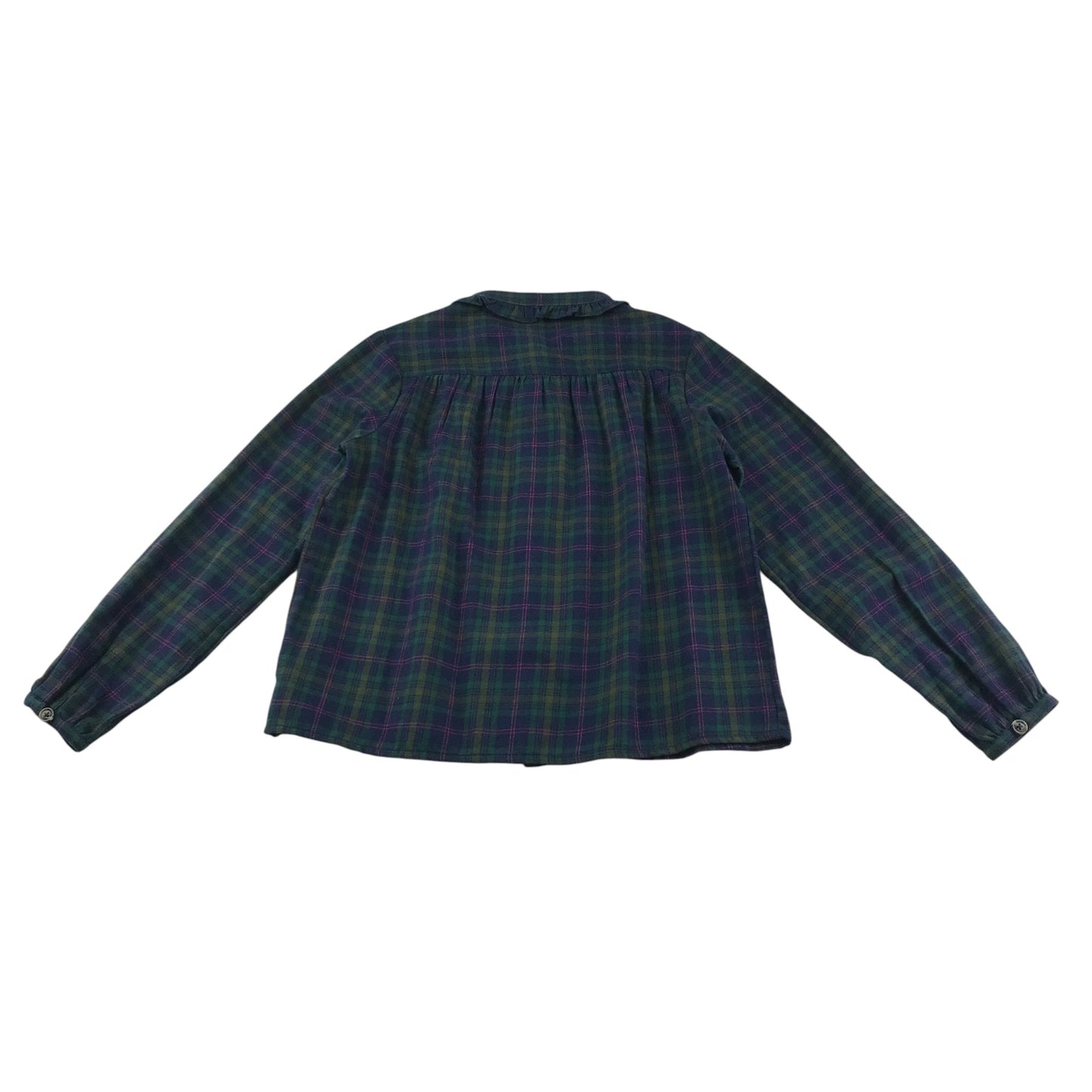George Shirt 9-10 years green multicolour check long sleeve cotton