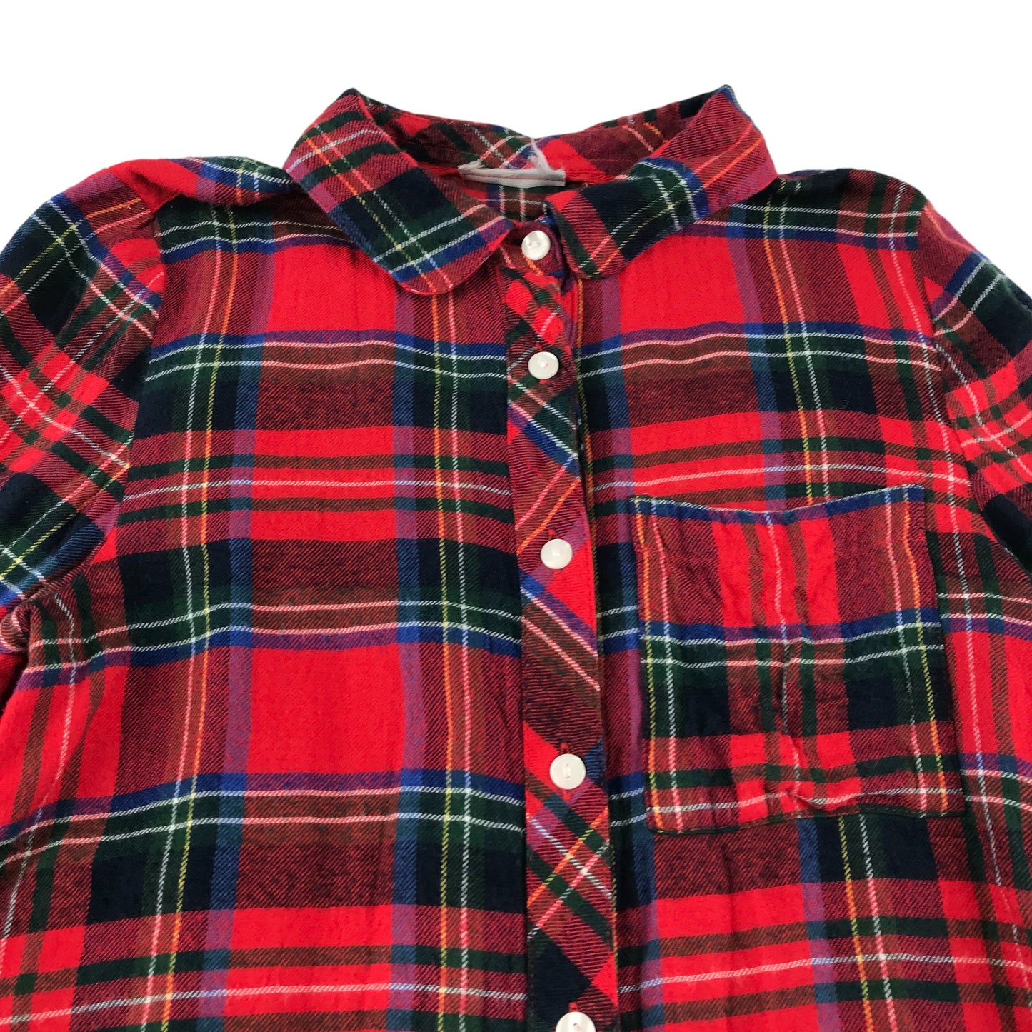 Matalan Shirt Dress Age 10 Red Multicolour Check Button Up