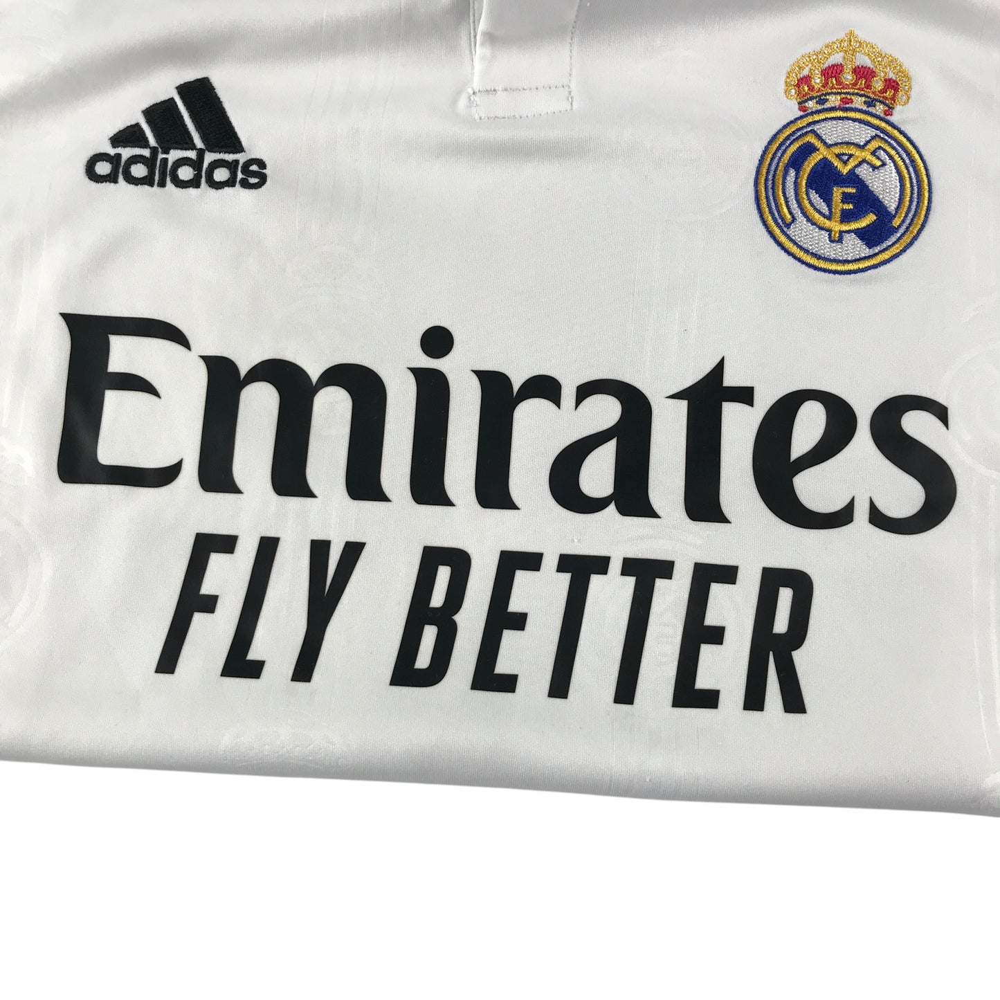 Adidas Real Madrid 22-23 home football strip 13-14 years white Vini Jr number 20