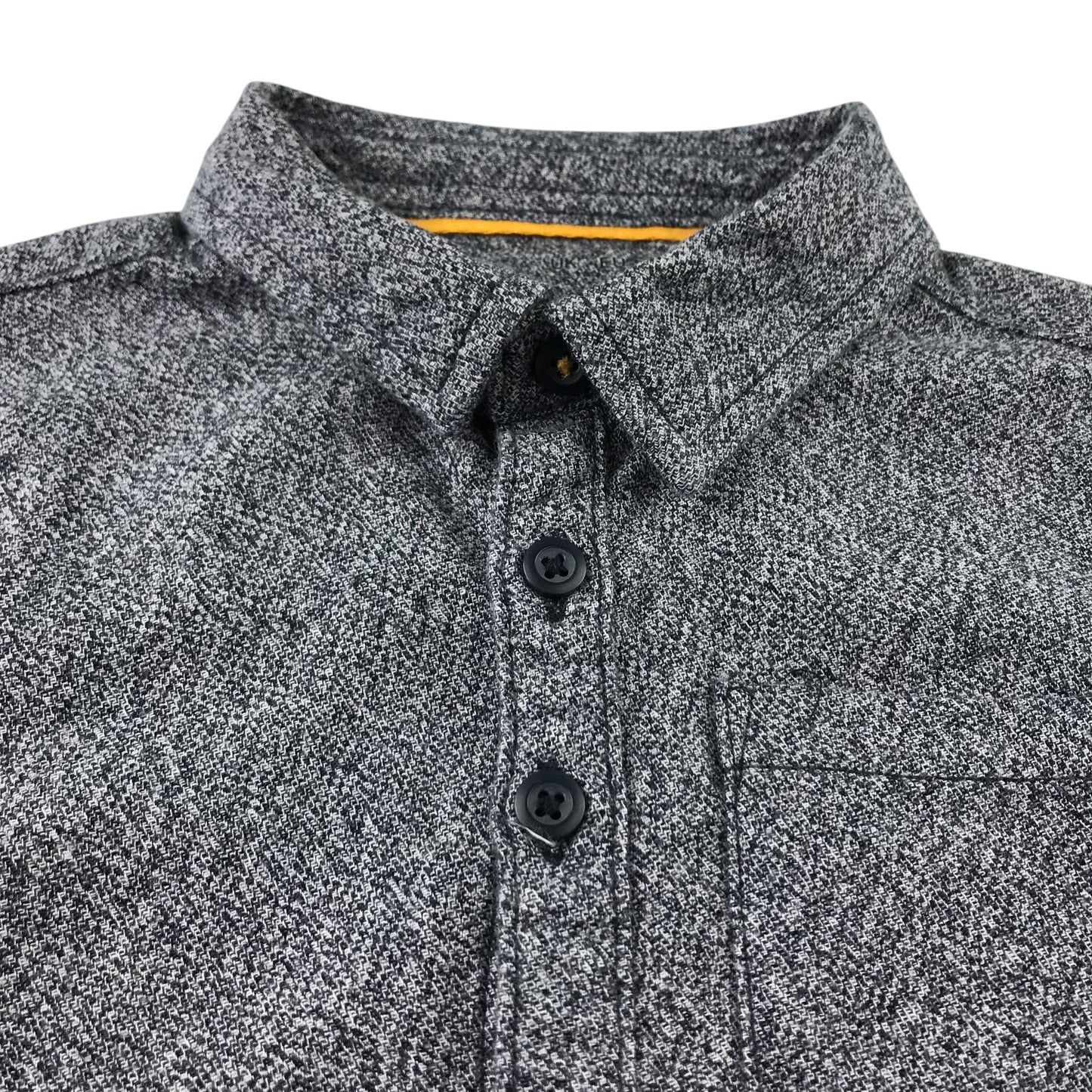 F&F Shirt 5-6 Years Grey Plain Button-Up Cotton