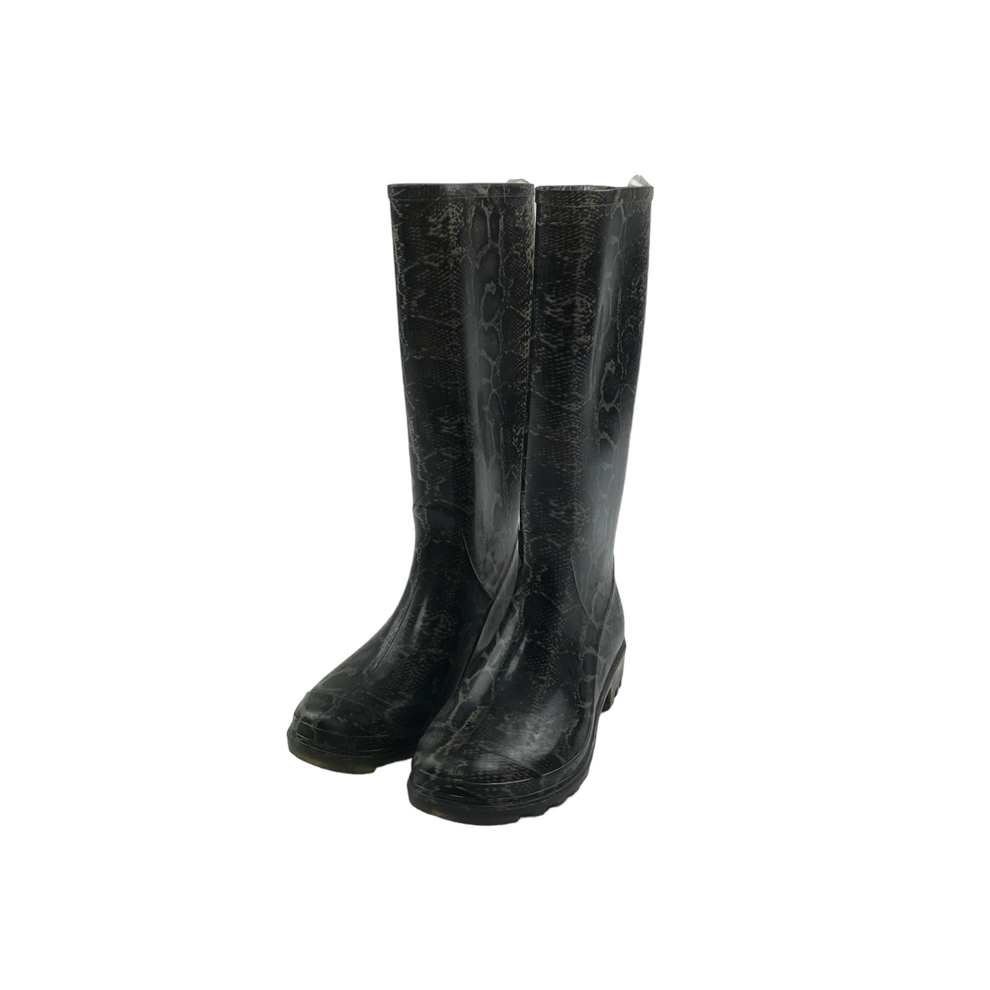 F&F Dark Grey Snake Skin Pattern Wellies Shoe Size 4
