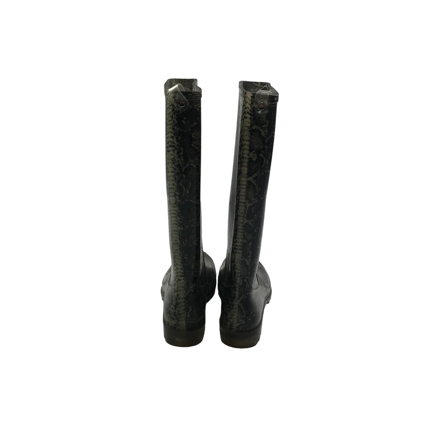 F&F Dark Grey Snake Skin Pattern Wellies Shoe Size 4