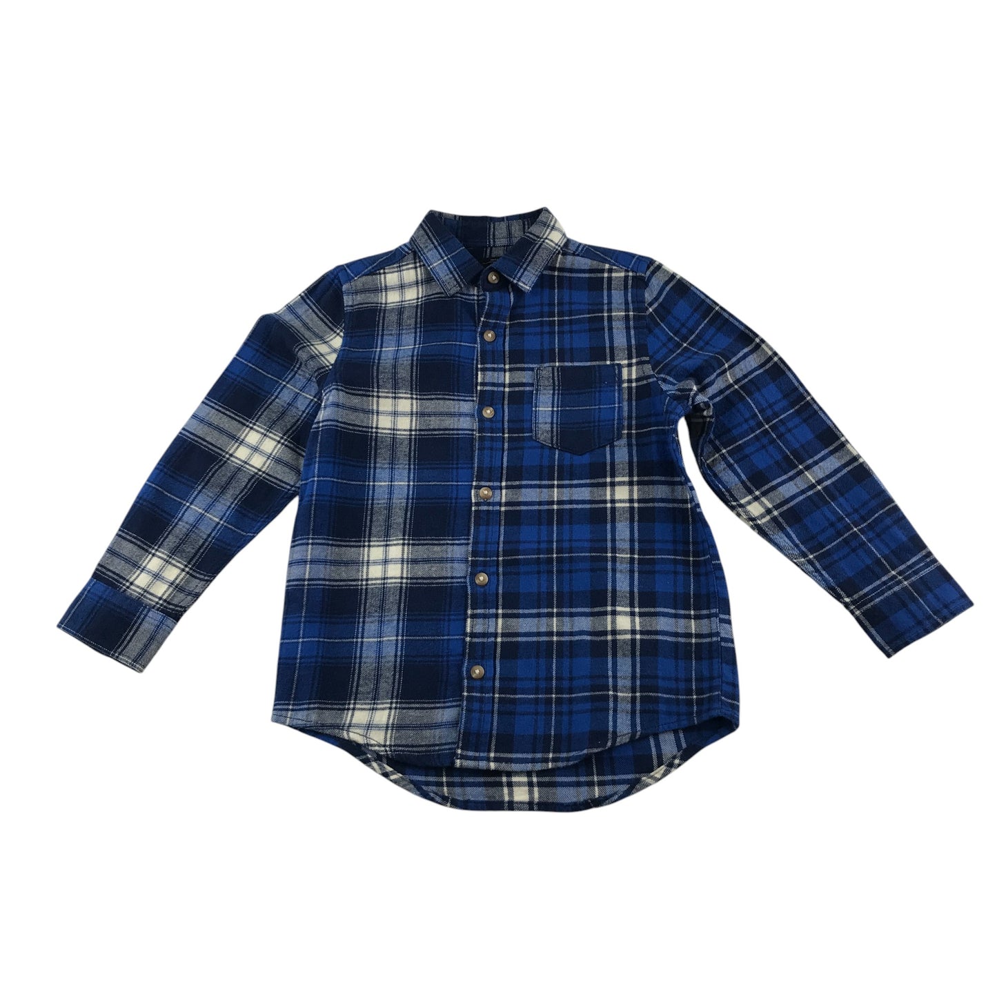 Next shirt 4-5 years blue checked patterns with buttons