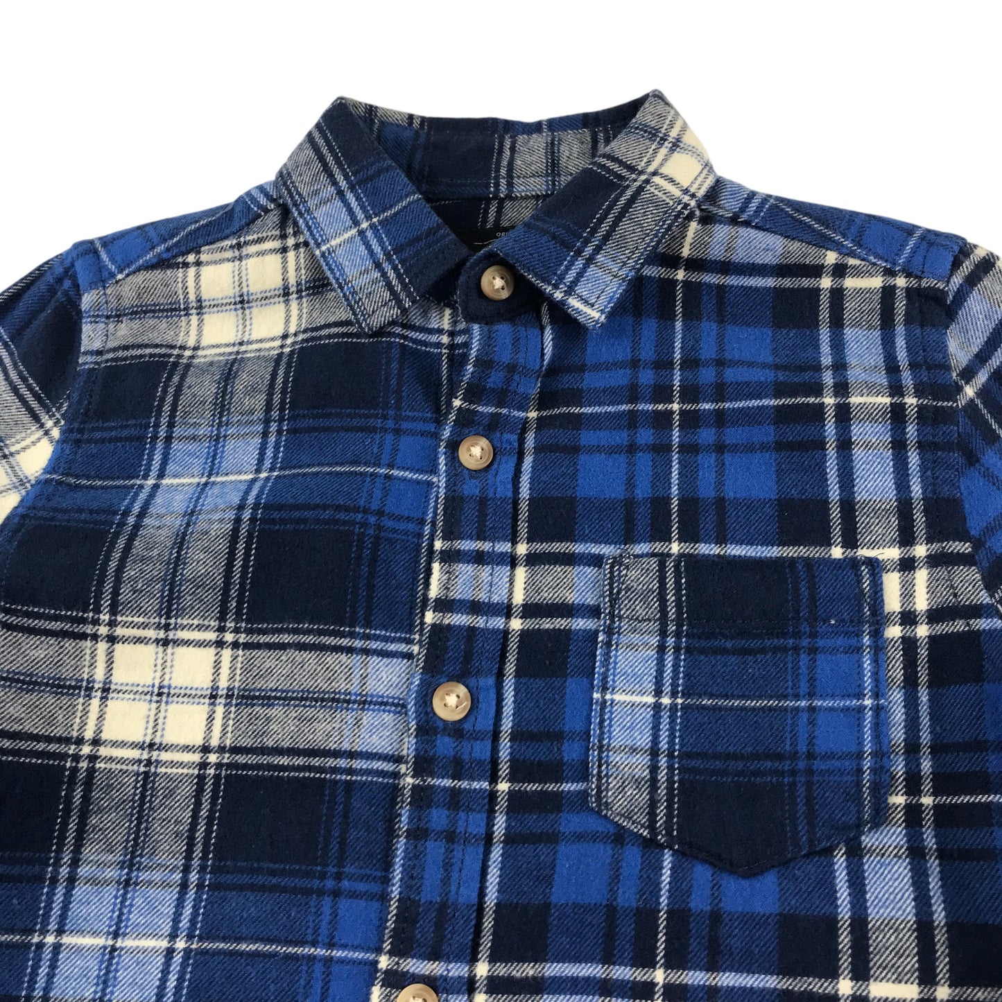 Next shirt 4-5 years blue checked patterns with buttons