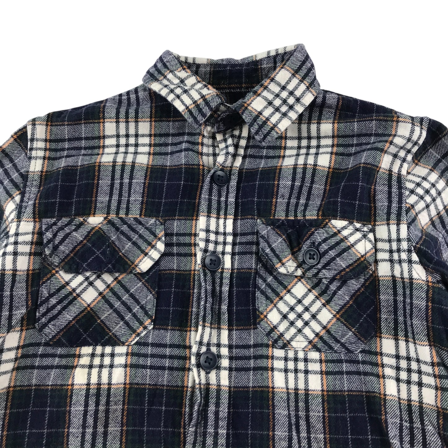 Primark shirt 4-5 years navy and grey checked patterns with buttons