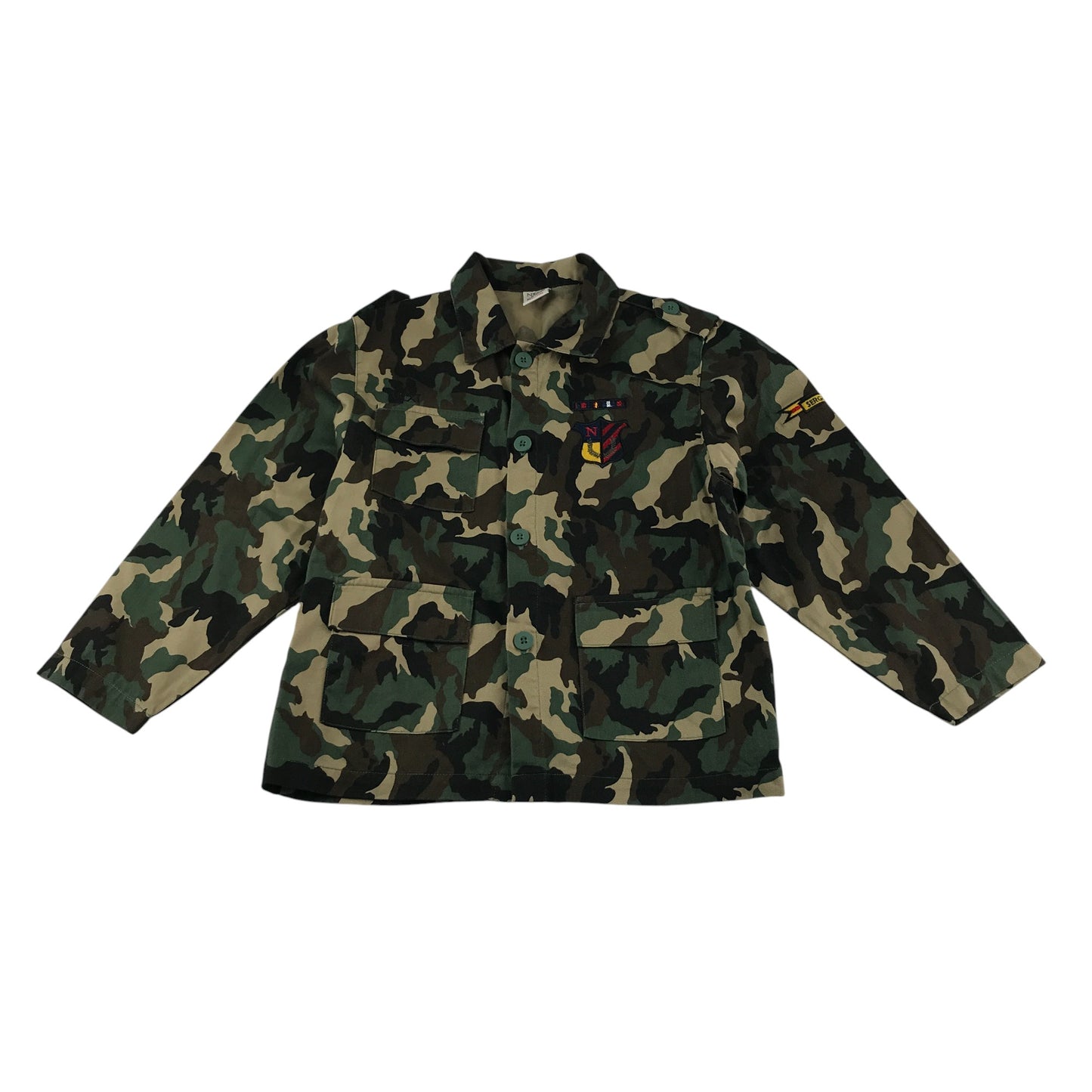 Next shirt 5-6 years khaki green forest camo button up