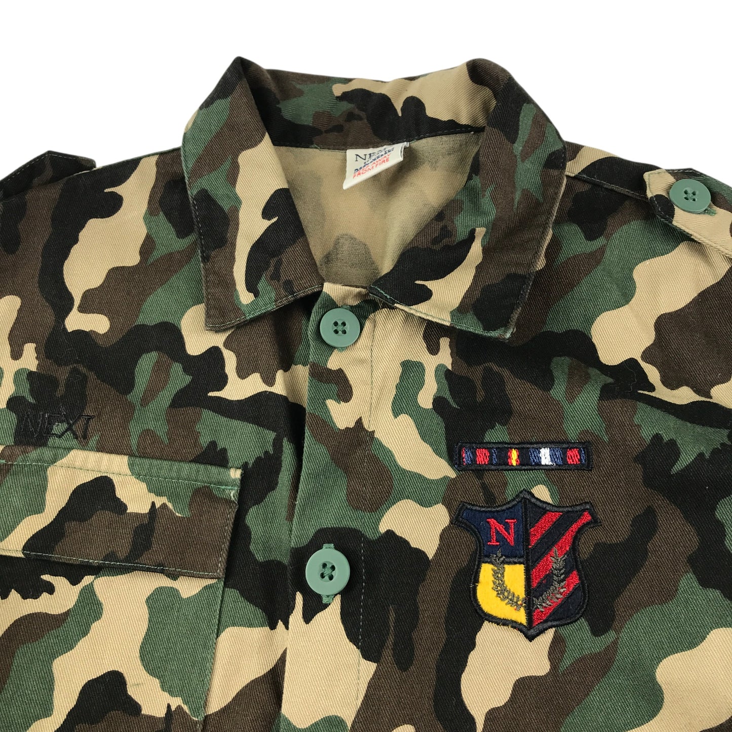 Next shirt 5-6 years khaki green forest camo button up