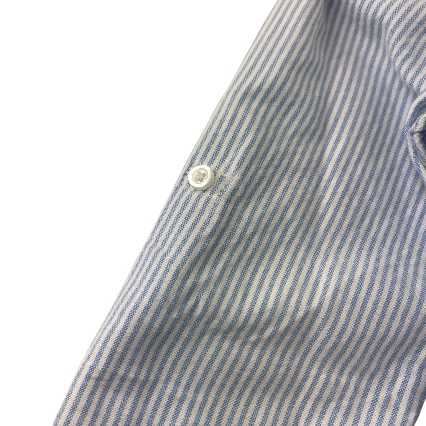 M&S Shirt 5-6 Years Blue and White Stripe Button-Up