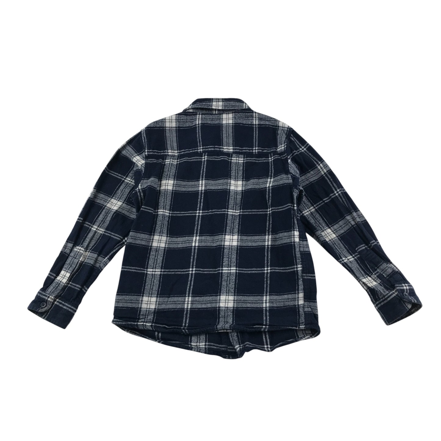 Primark shirt 5-6 years navy with white checked pattern cotton