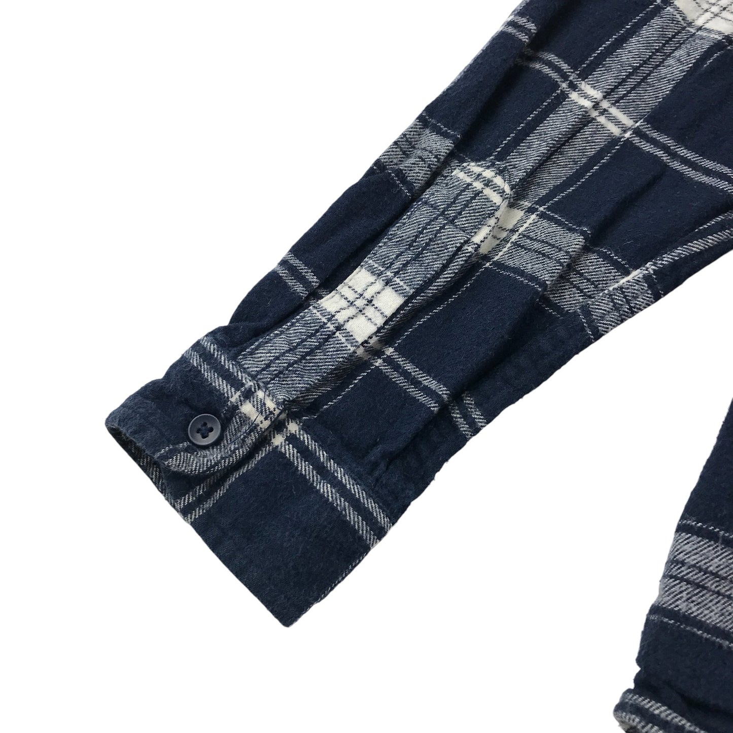 Primark shirt 5-6 years navy with white checked pattern cotton