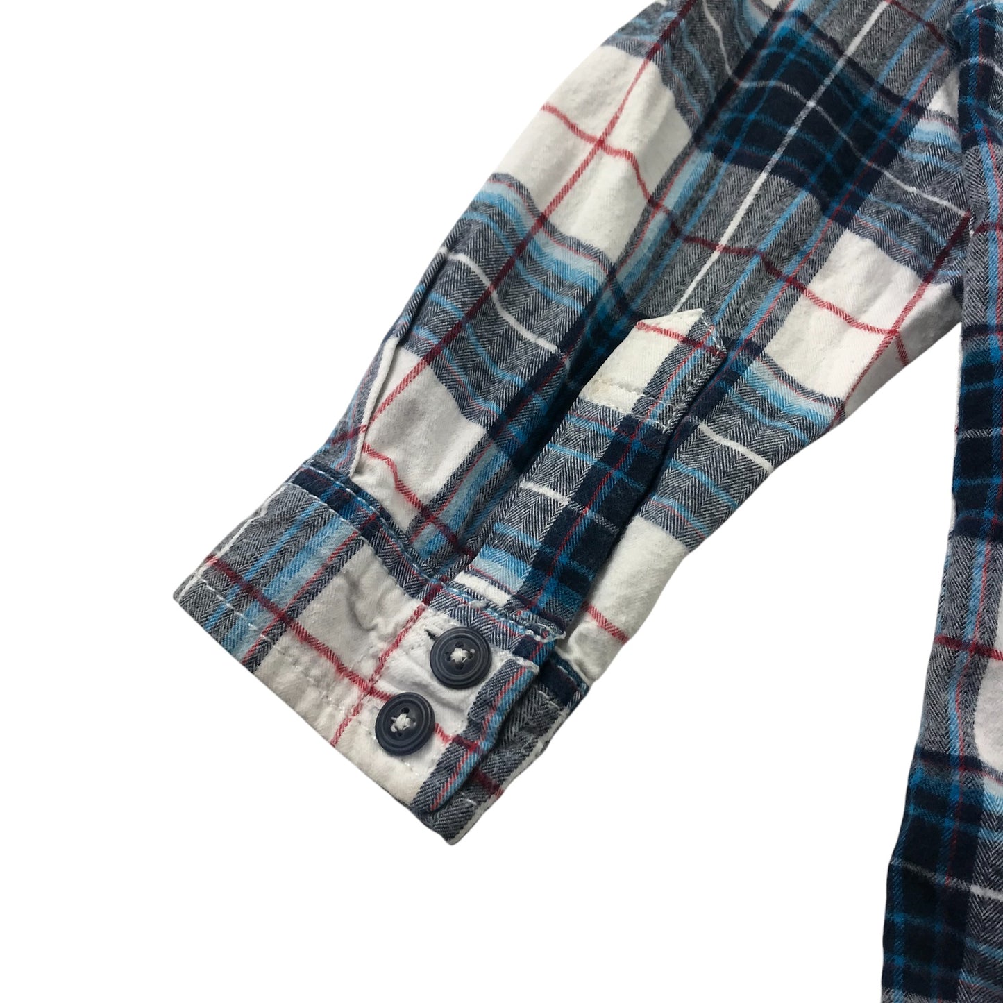 Next Shirt 4-5 Years White Checked Button-Up Cotton