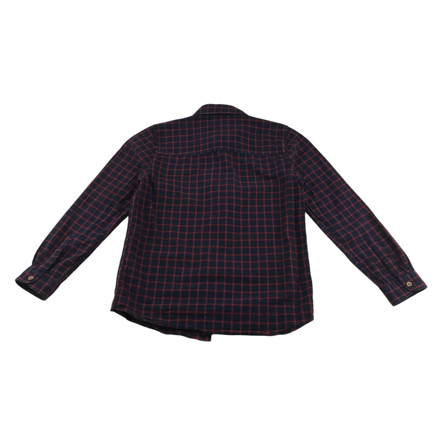 F&F shirt 8-9 years navy and red checked pattern cotton