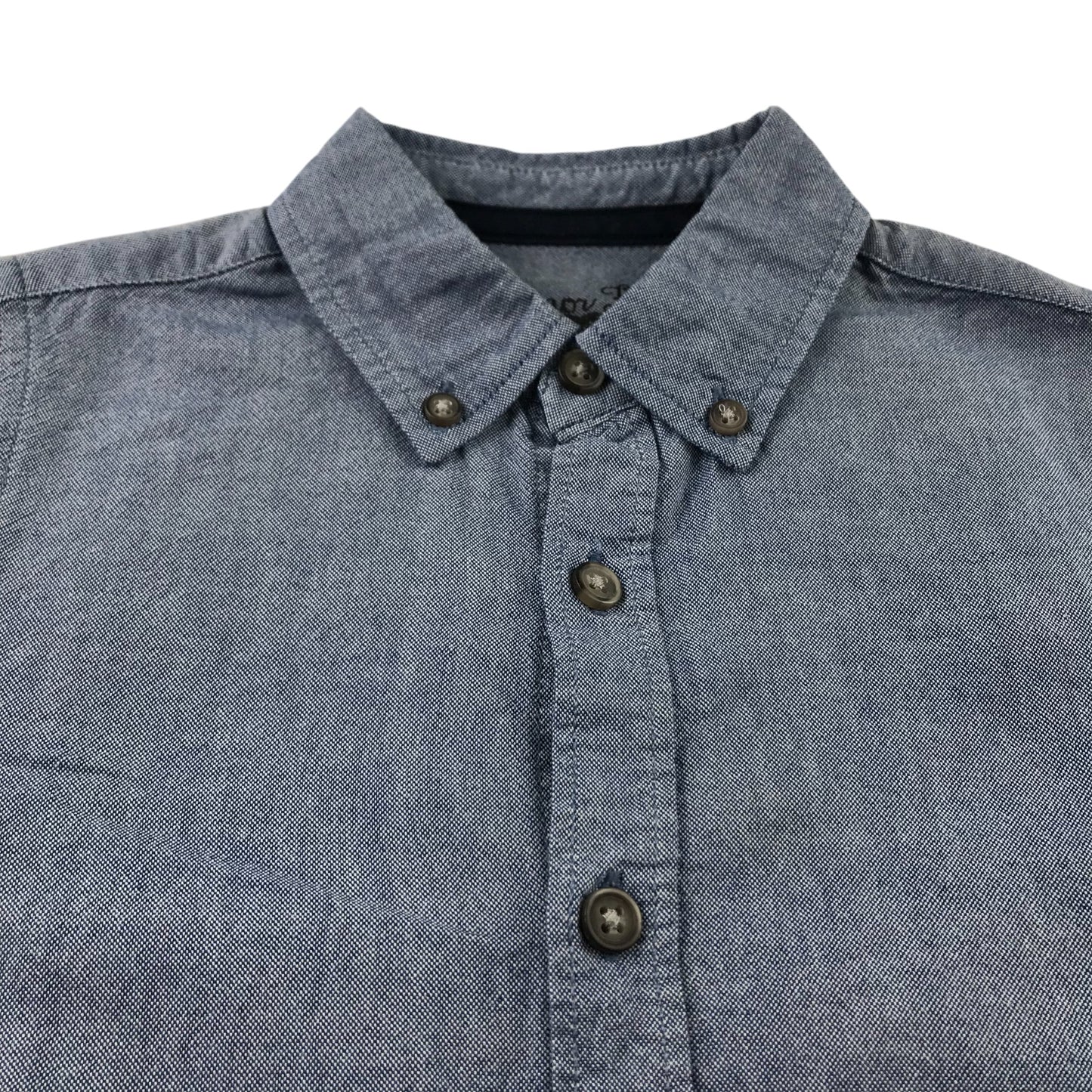 Matalan Shirt 6-7 Years Blue Plain Button-Up