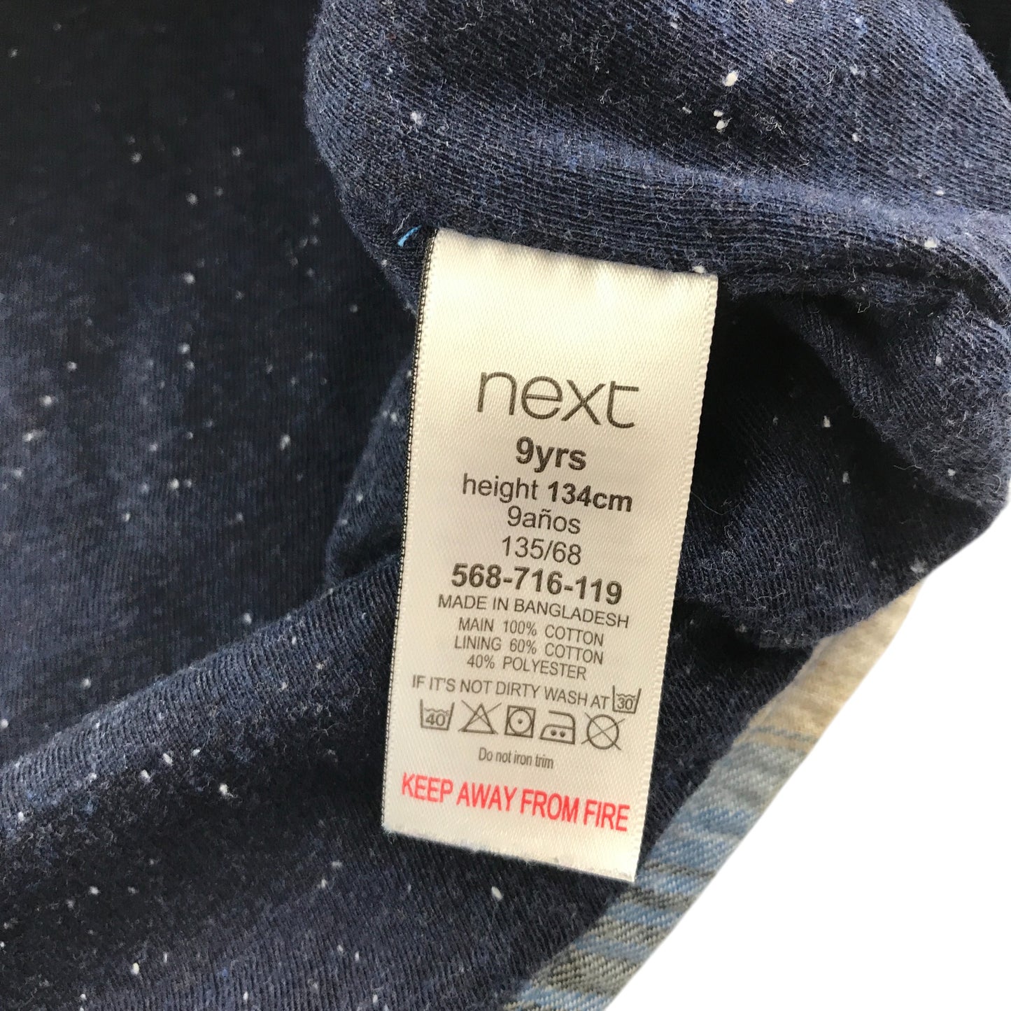 Next shirt 8-9 years blue and white checked pattern