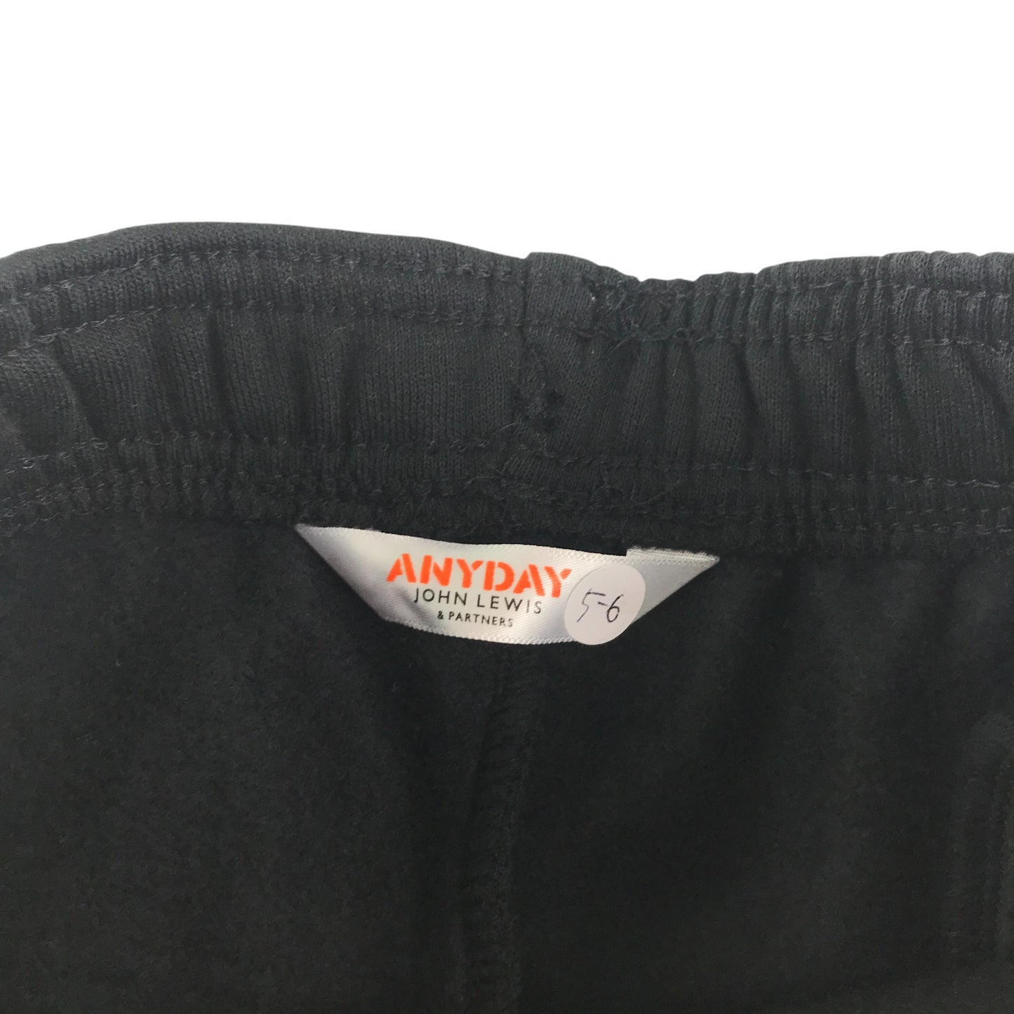 John Lewis joggers 5-6 years black cuffed leg