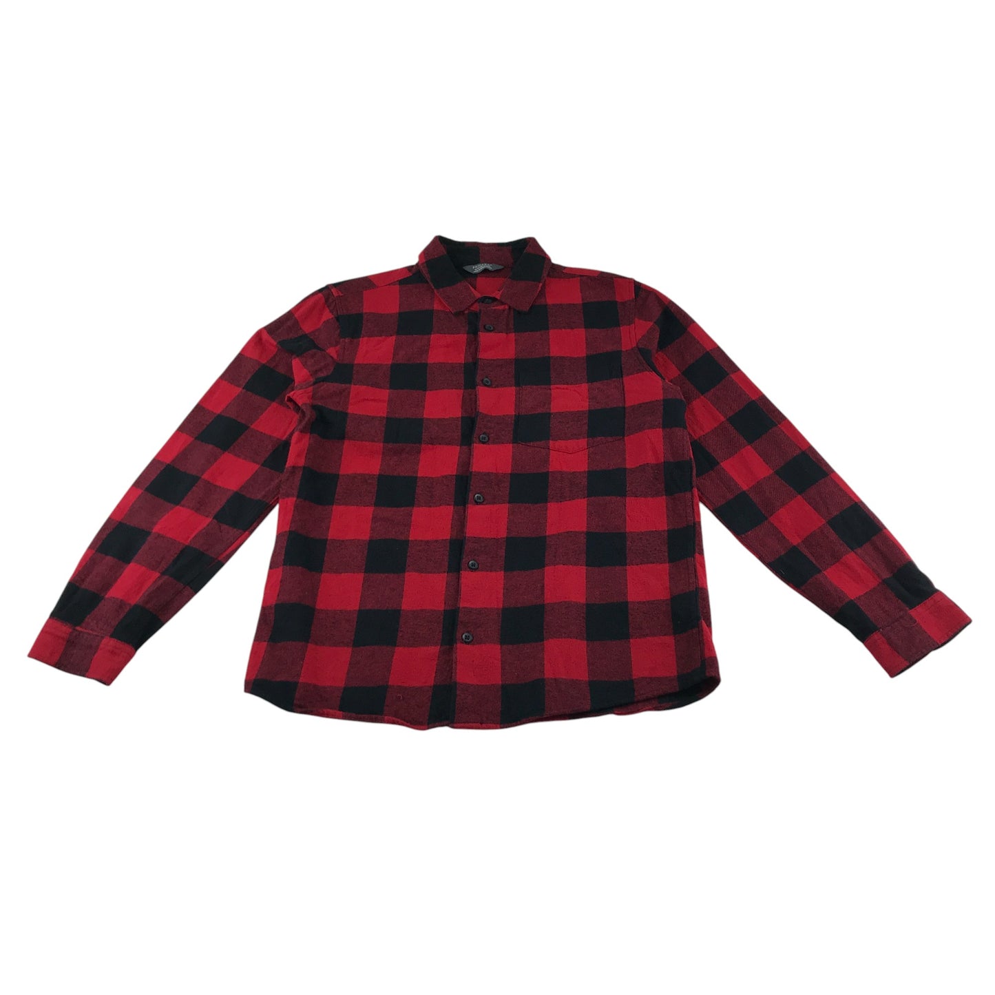 Primark shirt 12-13 years red and black checked pattern cotton