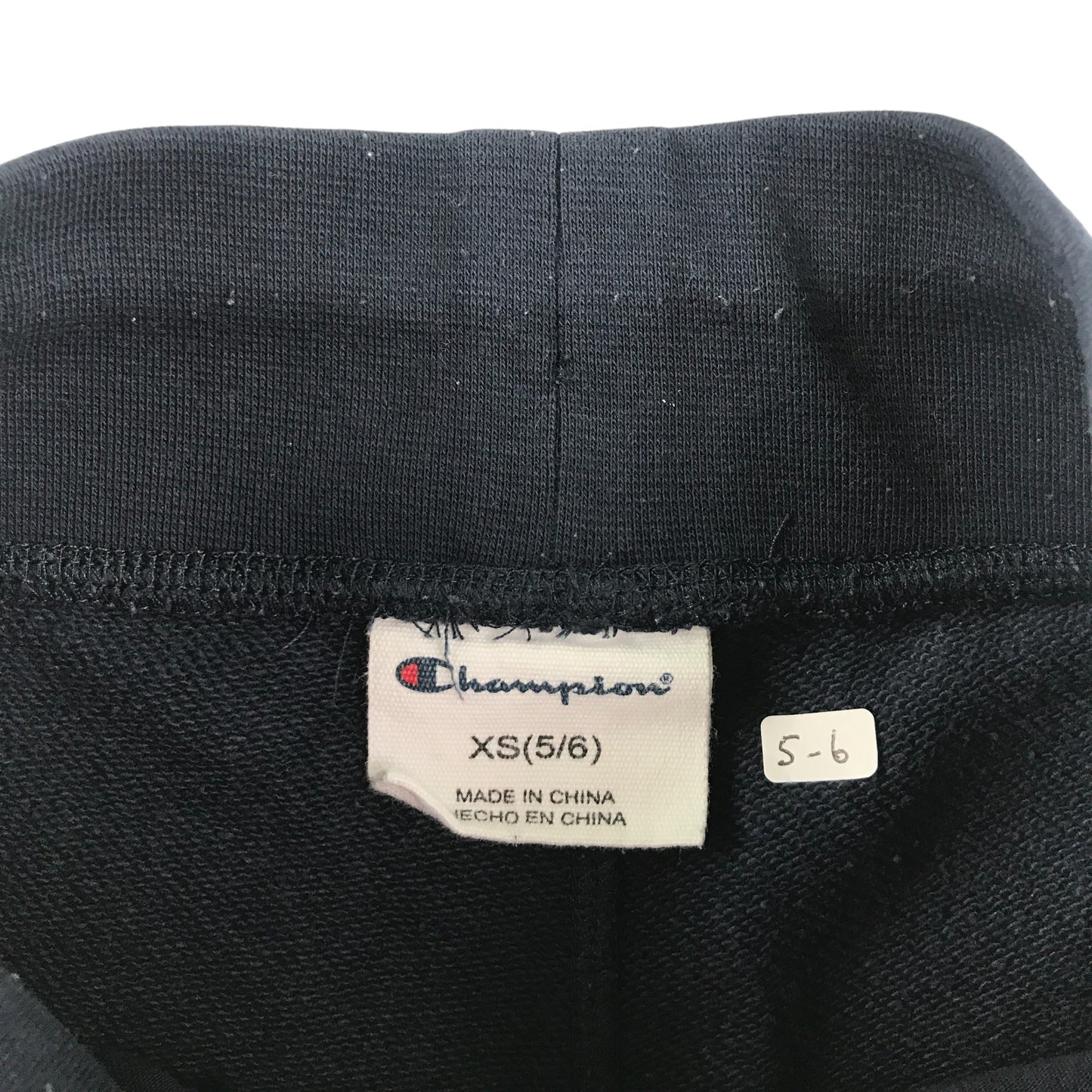 Champions shorts 5-6 years navy blue jersey with elasticated waistband