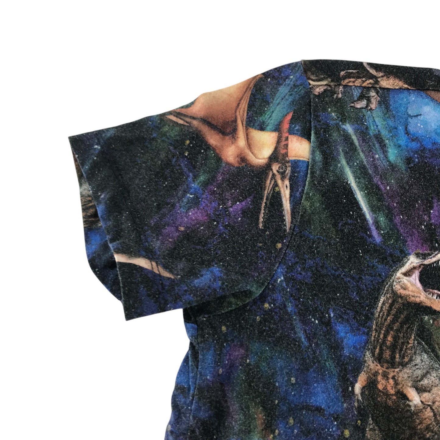 Next t-shirt 7-8 years black galaxy dinosaur graphic print cotton