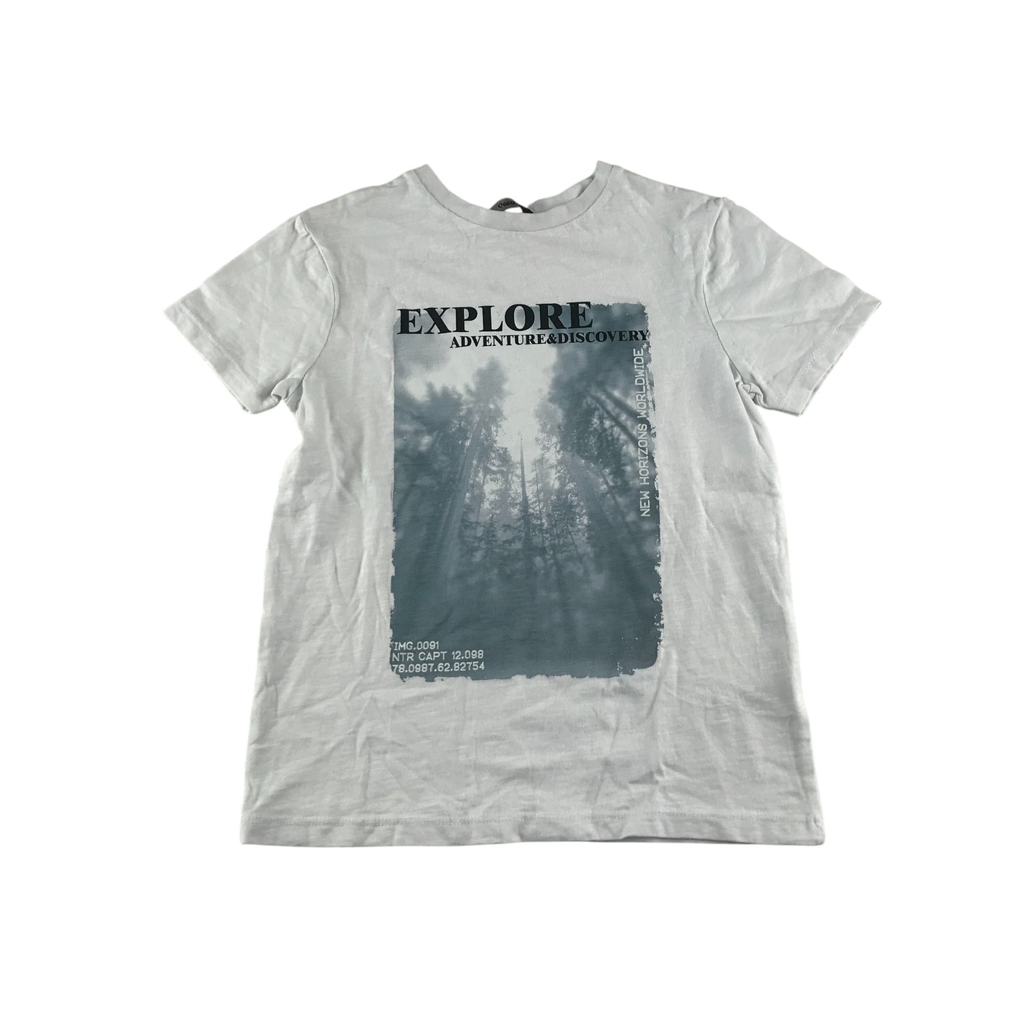 George t-shirt 7-8 years white graphic design cotton