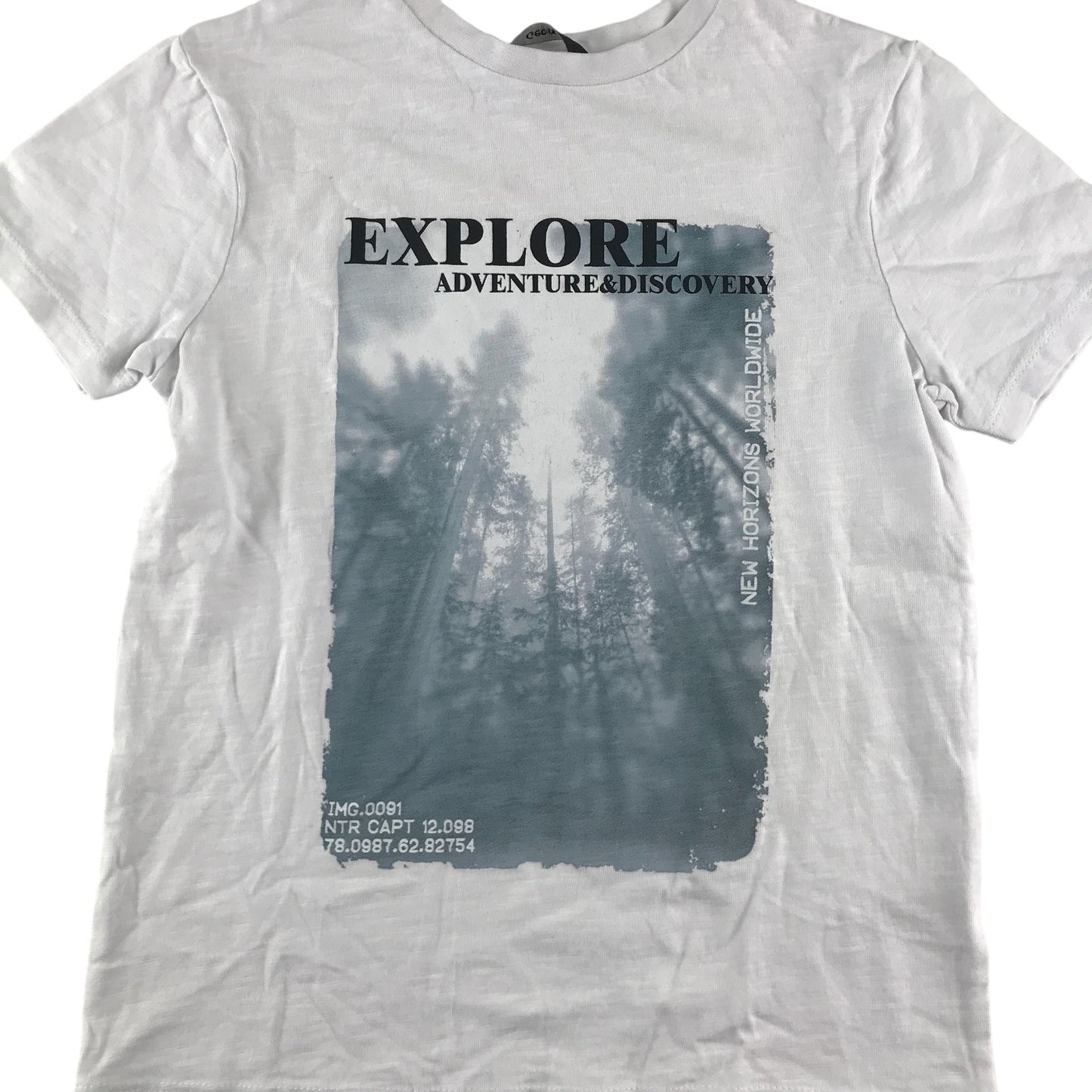 George t-shirt 7-8 years white graphic design cotton