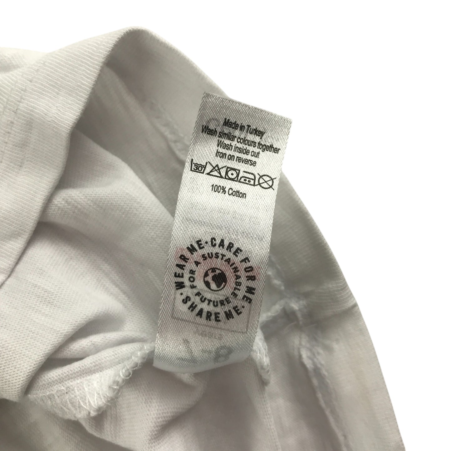 George t-shirt 7-8 years white graphic design cotton