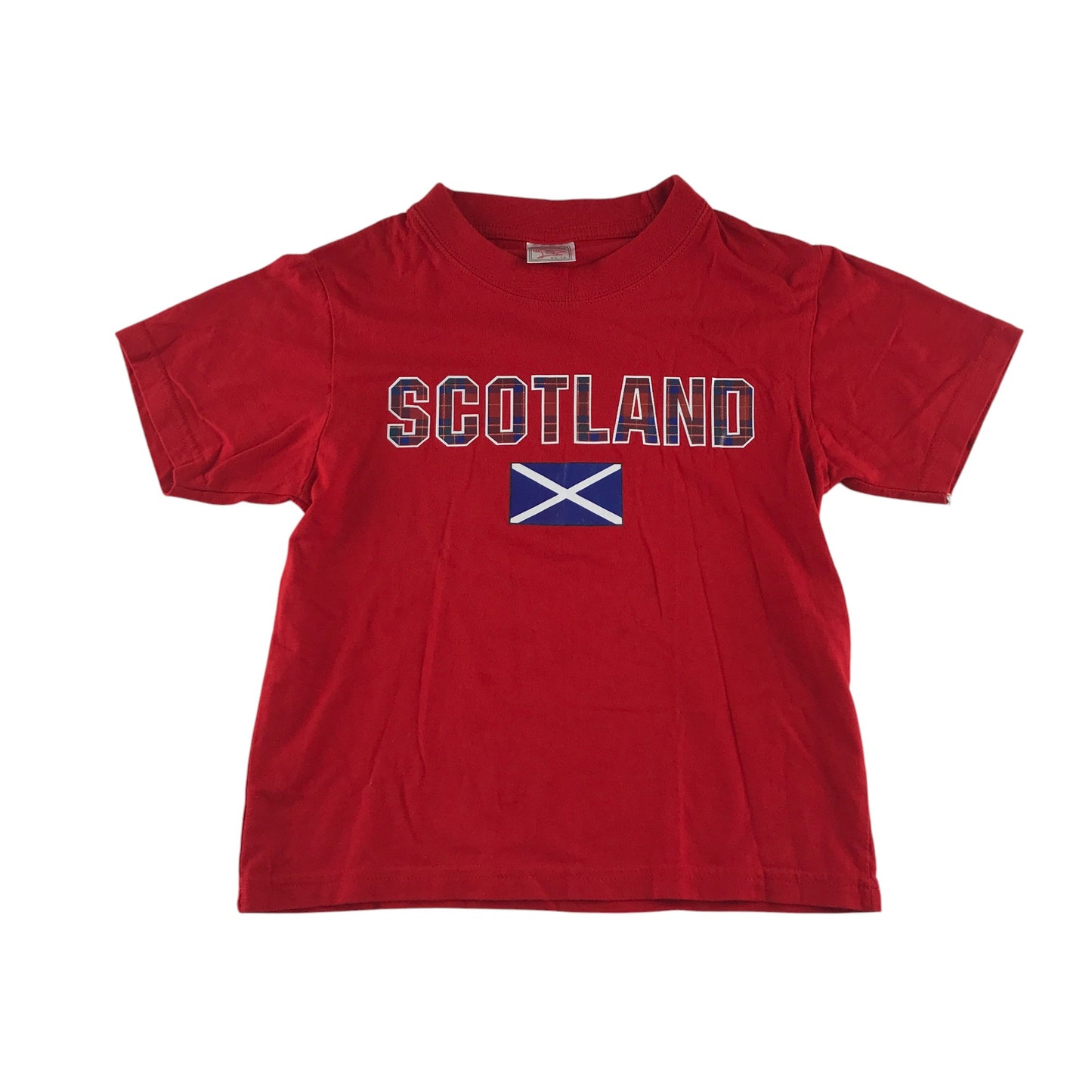 Super Combed t-shirt 6-8 years red Scotland graphic design cotton