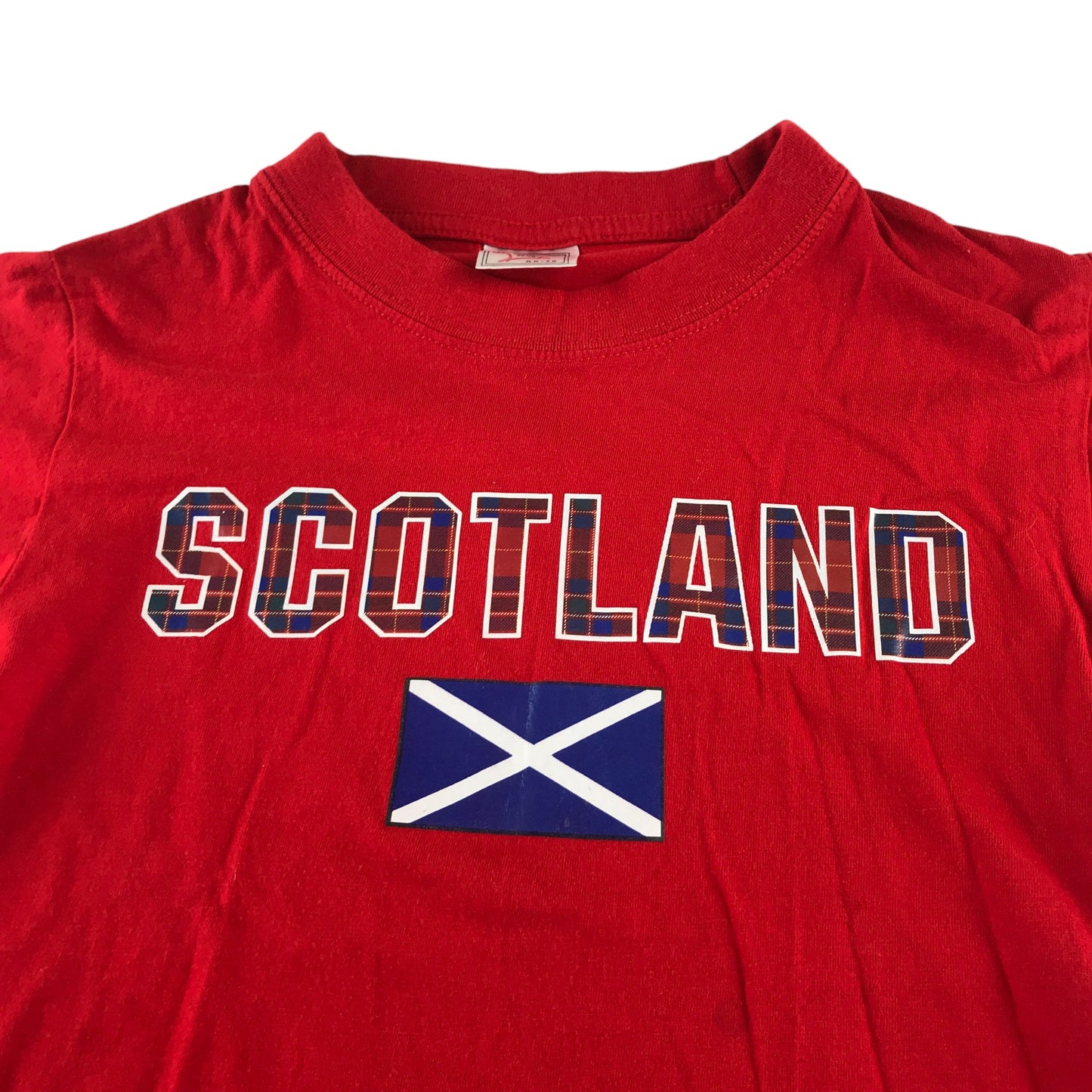 Super Combed t-shirt 6-8 years red Scotland graphic design cotton