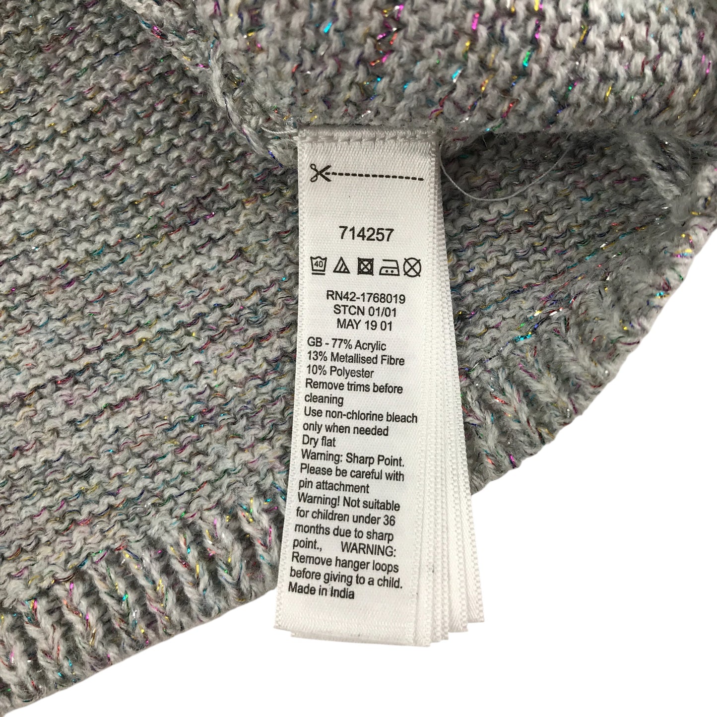Monsoon cardigan 5-6 years grey bolero knitwear with sequin bowtie